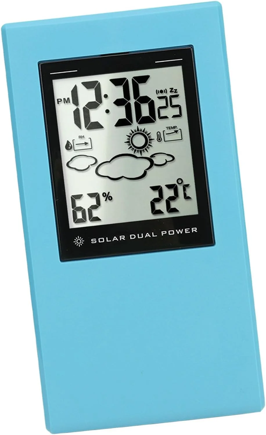 ساعت هواشناسی Denash، ساعت رومیزی هواشناسی با قابلیت تغییر بین سانتیگراد و فارنهایت، تایمر و صفحه نمایش LCD مربعی برای دفتر کار (آبی) ساعت هواشناسی Denash، ساعت رومیزی هواشناسی با قابلیت تغییر بین سانتیگراد و فارنهایت، تایمر و صفحه نمایش LCD مربعی برای دفتر کار (آبی)