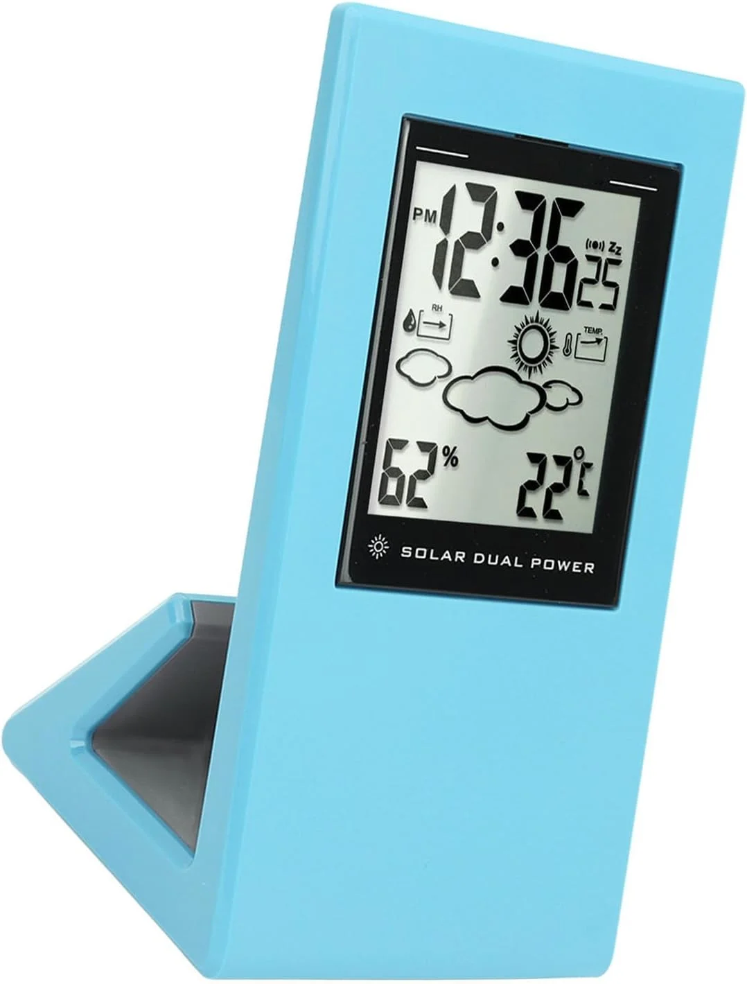 ساعت هواشناسی Denash، ساعت رومیزی هواشناسی با قابلیت تغییر بین سانتیگراد و فارنهایت، تایمر و صفحه نمایش LCD مربعی برای دفتر کار (آبی) ساعت هواشناسی Denash، ساعت رومیزی هواشناسی با قابلیت تغییر بین سانتیگراد و فارنهایت، تایمر و صفحه نمایش LCD مربعی برای دفتر کار (آبی)