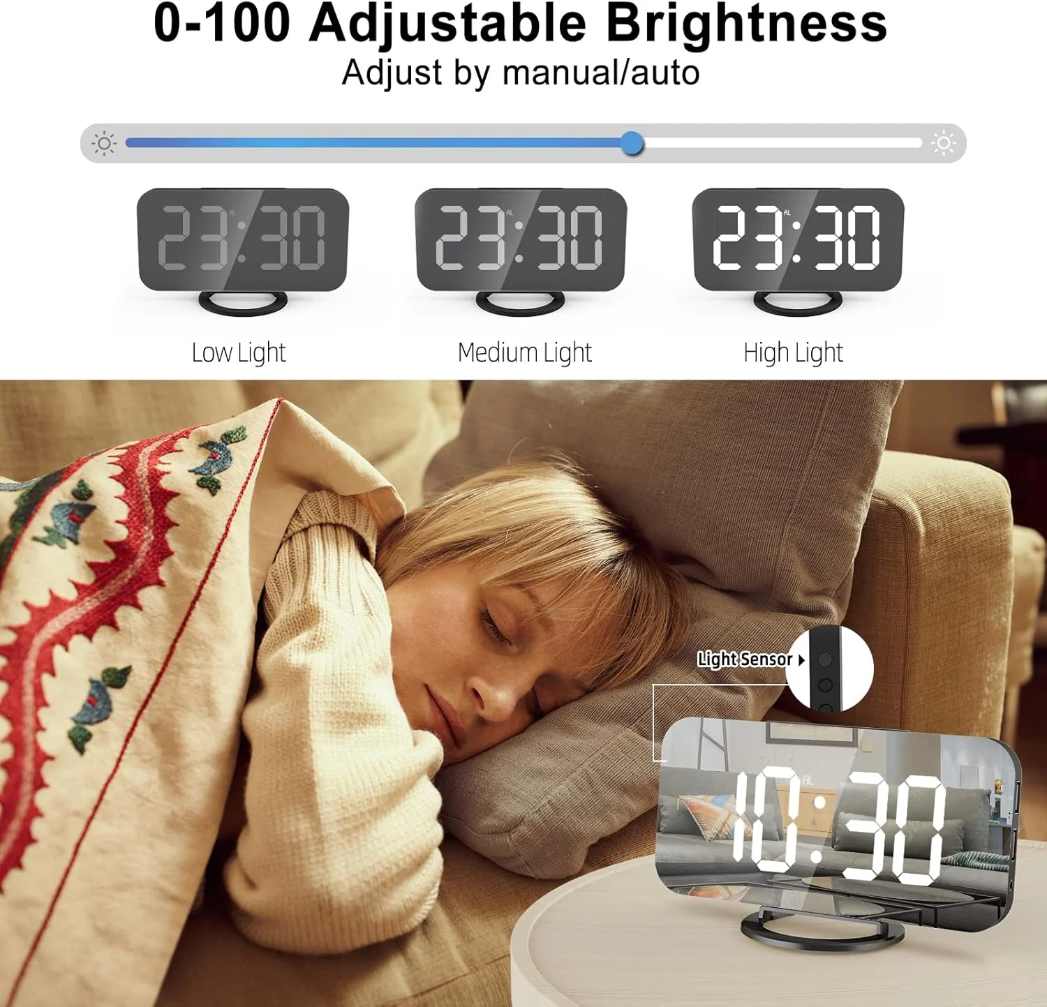 ساعت زنگ دار دیجیتال فوق العاده بلند برای افراد با خواب سنگین، ساعت زنگ دار دوگانه با لرزاننده تخت، صفحه نمایش بزرگ 6.5 اینچی با دیمر 0-100٪، اسنوز و 12/24 ساعته برای افراد با خواب سنگین و بیماران کم شنوا ساعت زنگ دار دیجیتال فوق العاده بلند برای افراد با خواب سنگین، ساعت زنگ دار دوگانه با لرزاننده تخت، صفحه نمایش بزرگ 6.5 اینچی با دیمر 0-100٪، اسنوز و 12/24 ساعته برای افراد با خواب سنگین و بیماران کم شنوا