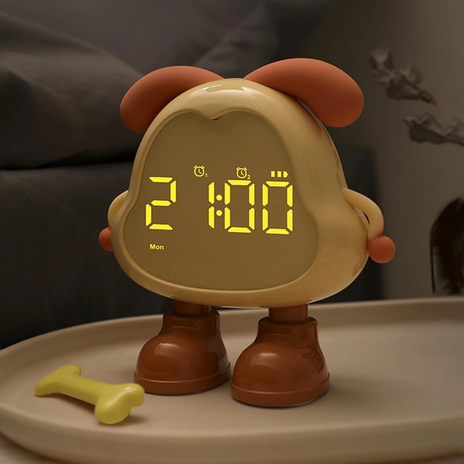 ساعت زنگ دار کودکانه با چراغ خواب، مربی خواب دیجیتال طرح سگ بامزه و کمک بیدار شدن، حسگر لمسی، باطری خور، ساعت رومیزی بی صدا برای اتاق خواب یا مطالعه کودکان ساعت زنگ دار کودکانه با چراغ خواب، مربی خواب دیجیتال طرح سگ بامزه و کمک بیدار شدن، حسگر لمسی، باطری خور، ساعت رومیزی بی صدا برای اتاق خواب یا مطالعه کودکان