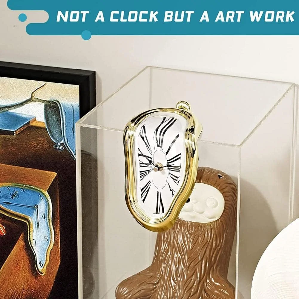 ساعت ذوب شونده گودرن، ساعت سالوادور دالی ذوب شده برای دکوراسیون منزل و دفتر کار، ساعت رومیزی و قفسه دیواری، ساعت رومی، دکور اتاق خنده دار، هدیه خلاقانه - طلایی ساعت ذوب شونده گودرن، ساعت سالوادور دالی ذوب شده برای دکوراسیون منزل و دفتر کار، ساعت رومیزی و قفسه دیواری، ساعت رومی، دکور اتاق خنده دار، هدیه خلاقانه - طلایی