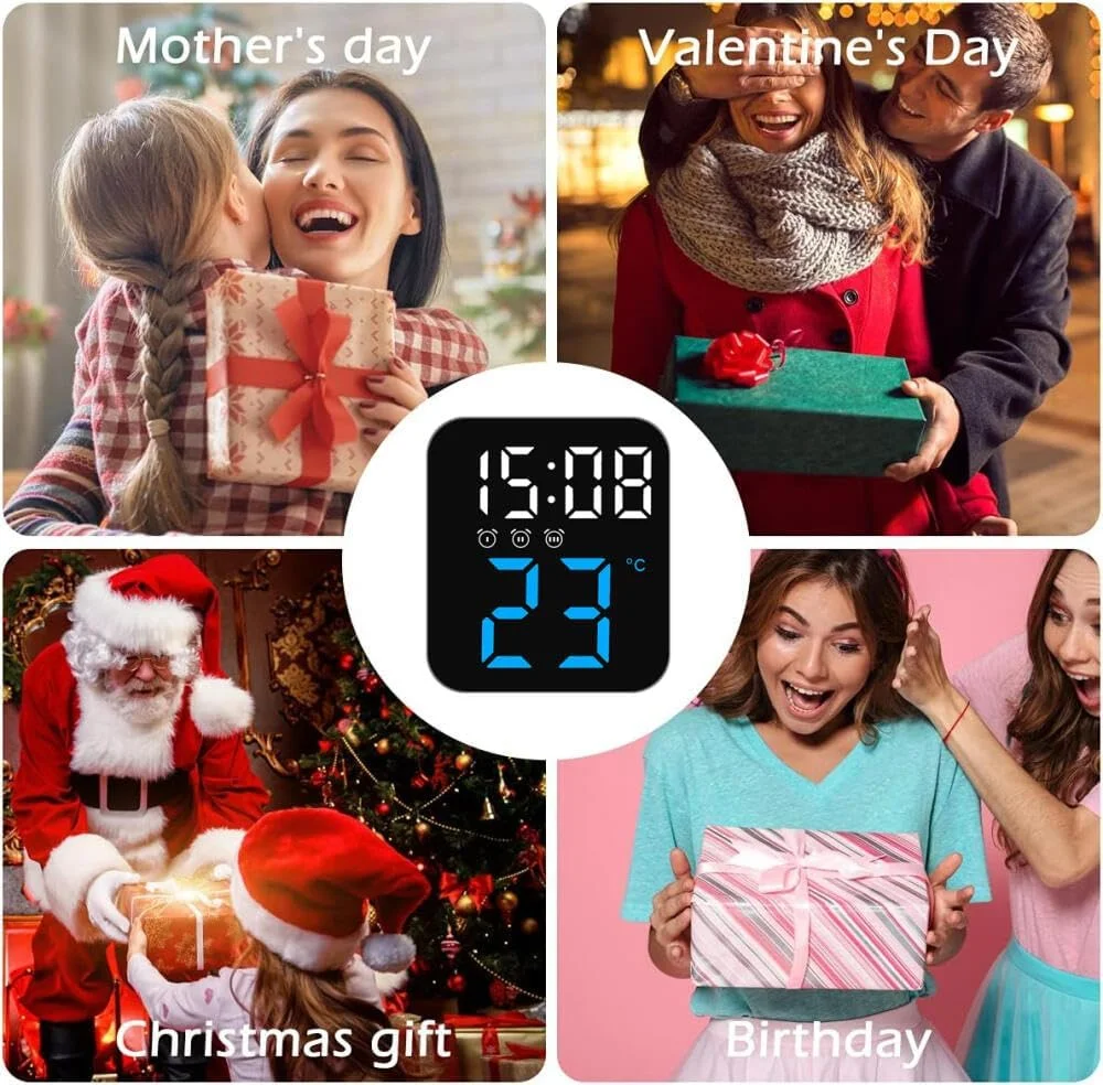 ساعت زنگ دار دیجیتال Goodern، ساعت رومیزی چند منظوره LED با صفحه نمایش بزرگتر، 12/24 ساعته، روشنایی قابل تنظیم، ساعت مسافرتی قابل حمل با قابلیت نمایش تاریخ، مناسب برای اتاق نشیمن، خانه و دفتر کار - آبی ساعت زنگ دار دیجیتال Goodern، ساعت رومیزی چند منظوره LED با صفحه نمایش بزرگتر، 12/24 ساعته، روشنایی قابل تنظیم، ساعت مسافرتی قابل حمل با قابلیت نمایش تاریخ، مناسب برای اتاق نشیمن، خانه و دفتر کار - آبی