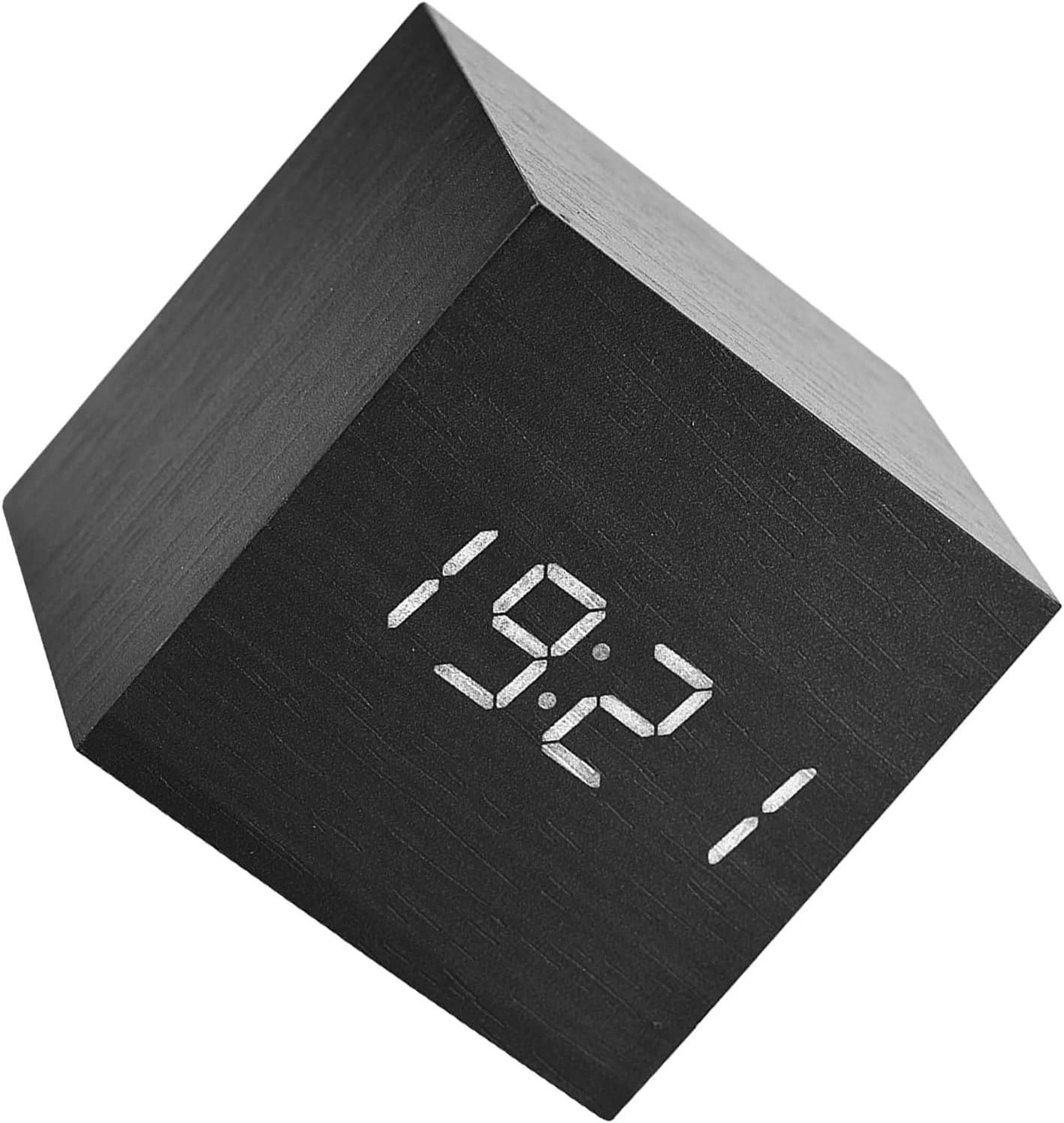 ساعت زنگ دار دیجیتال چوبی Jectse، ساعت رومیزی دیجیتال با کنترل صوتی، نمایشگر LED الکترونیکی زمان و تشخیص دما برای اتاق خواب، کنترل صوتی 6x6x6 سانتی متر (چوب سیاه +) ساعت زنگ دار دیجیتال چوبی Jectse، ساعت رومیزی دیجیتال با کنترل صوتی، نمایشگر LED الکترونیکی زمان و تشخیص دما برای اتاق خواب، کنترل صوتی 6x6x6 سانتی متر (چوب سیاه +)