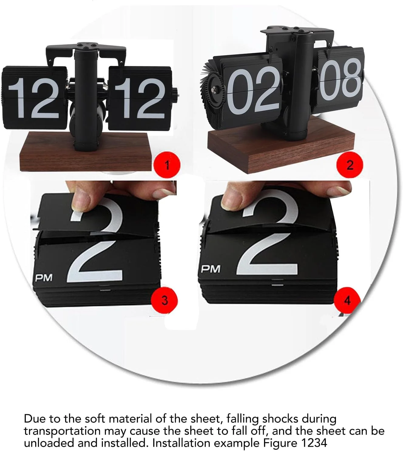 ساعت رومیزی چرخشی Gugxiom، ساعت رومیزی دیجیتال رترو با پایه چوبی گردو 24 ساعته، ساعت مکانیکی ذوب شونده با باتری و عملکرد چرخ دنده داخلی برای دکوراسیون منزل، اتاق و دفتر، Gugxiomwairxgfyo2 ساعت رومیزی چرخشی Gugxiom، ساعت رومیزی دیجیتال رترو با پایه چوبی گردو 24 ساعته، ساعت مکانیکی ذوب شونده با باتری و عملکرد چرخ دنده داخلی برای دکوراسیون منزل، اتاق و دفتر، Gugxiomwairxgfyo2