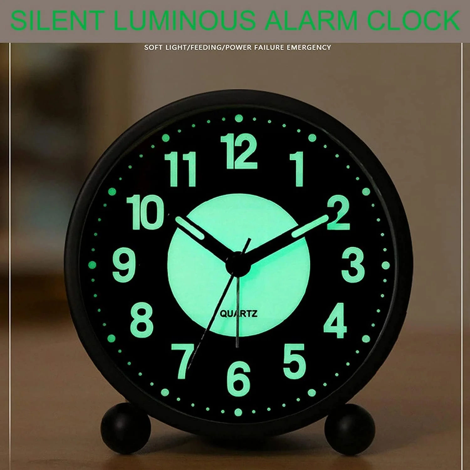ساعت رومیزی زنگ دار KASTWAVE، شب نما، گرد 4 اینچی، آنالوگ بی صدا، بدون تیک تاک، با باتری و زنگ هشدار بلند و چراغ شب، ساعت کوچک رومیزی برای اتاق خواب، میز کنار تخت ساعت رومیزی زنگ دار KASTWAVE، شب نما، گرد 4 اینچی، آنالوگ بی صدا، بدون تیک تاک، با باتری و زنگ هشدار بلند و چراغ شب، ساعت کوچک رومیزی برای اتاق خواب، میز کنار تخت