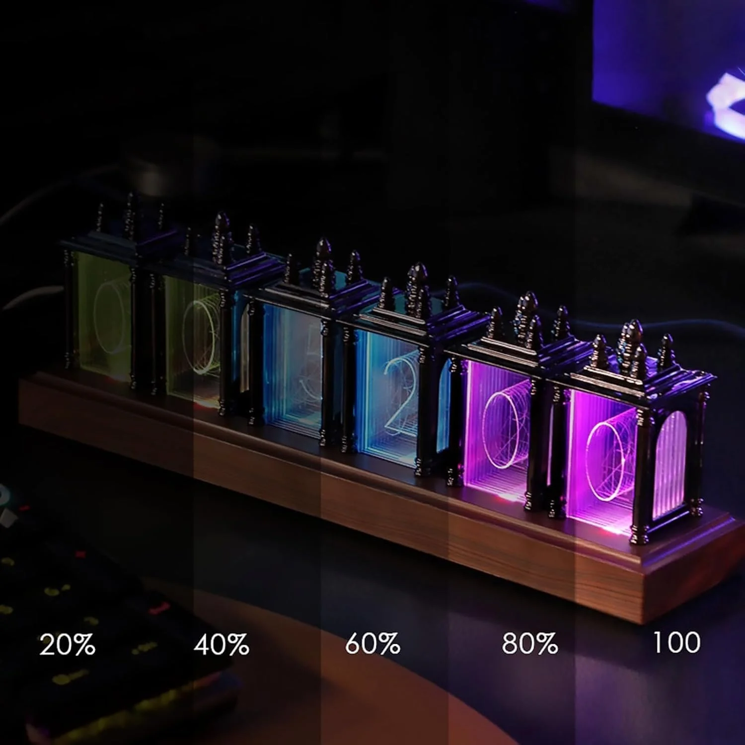 ساعت لامپ NALACAL Nixie، با LED RGB، نمایشگر تاریخ و زمان DIY، حافظه قطع برق، حالت های متعدد، سوئیچ 12/24 ساعته - ساعت USB برای هدیه و دکوراسیون ساعت لامپ NALACAL Nixie، با LED RGB، نمایشگر تاریخ و زمان DIY، حافظه قطع برق، حالت های متعدد، سوئیچ 12/24 ساعته - ساعت USB برای هدیه و دکوراسیون