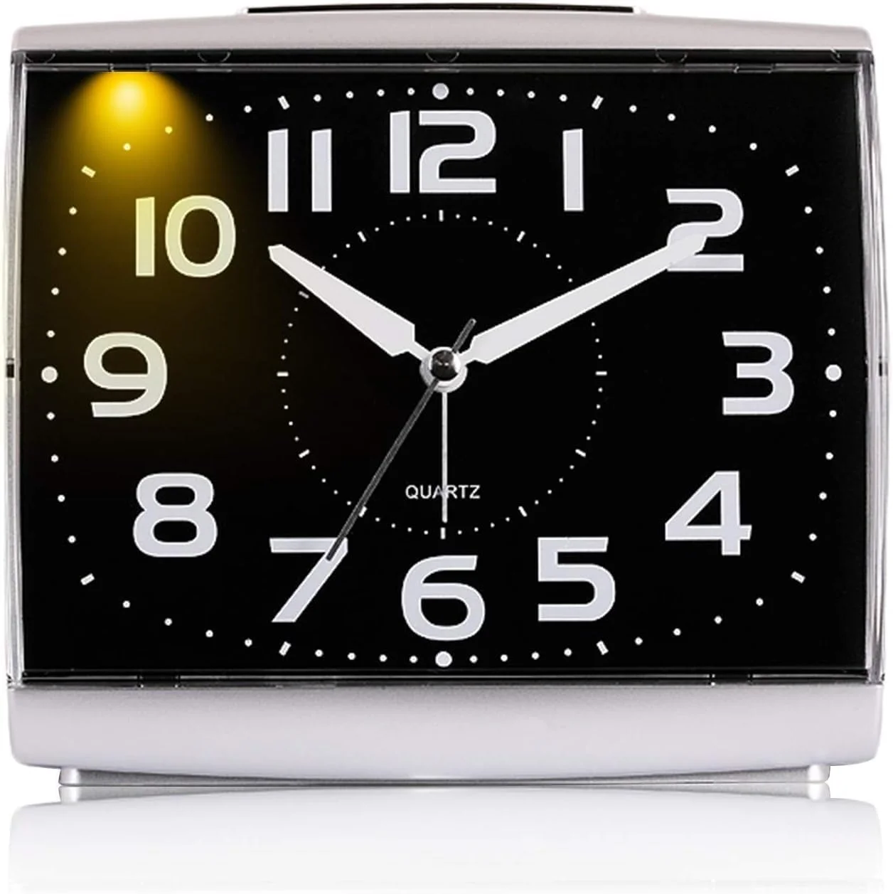 ساعت زنگ دار آنالوگ NALACAL، ساعت زنگ دار دیجیتال برای اتاق خواب، ساعت زنگ دار مربع بزرگ، حرکت بی صدا، ساعت زنگ دار بی صدا کنار تخت، با چراغ شب، ساعت رومیزی بدون تیک تاک، بدون باتری ساعت زنگ دار آنالوگ NALACAL، ساعت زنگ دار دیجیتال برای اتاق خواب، ساعت زنگ دار مربع بزرگ، حرکت بی صدا، ساعت زنگ دار بی صدا کنار تخت، با چراغ شب، ساعت رومیزی بدون تیک تاک، بدون باتری