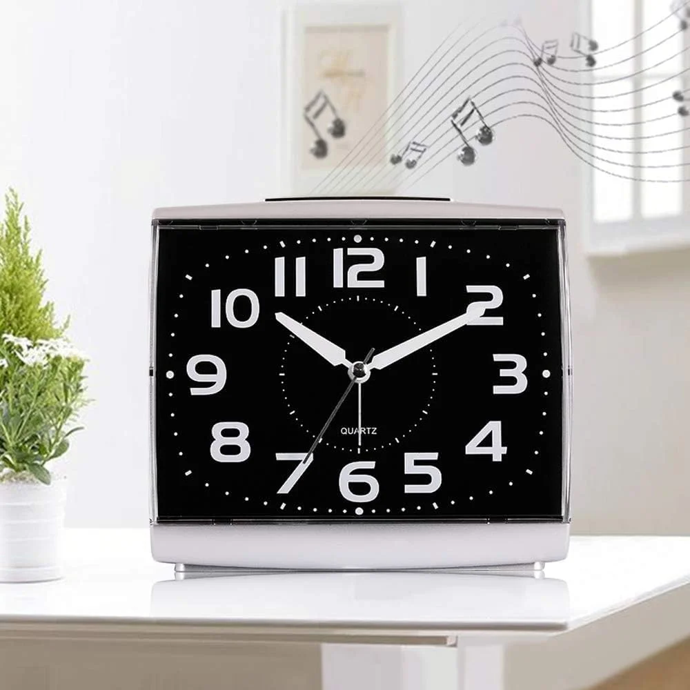 ساعت زنگ دار آنالوگ NALACAL، ساعت زنگ دار دیجیتال برای اتاق خواب، ساعت زنگ دار مربع بزرگ، حرکت بی صدا، ساعت زنگ دار بی صدا کنار تخت، با چراغ شب، ساعت رومیزی بدون تیک تاک، بدون باتری ساعت زنگ دار آنالوگ NALACAL، ساعت زنگ دار دیجیتال برای اتاق خواب، ساعت زنگ دار مربع بزرگ، حرکت بی صدا، ساعت زنگ دار بی صدا کنار تخت، با چراغ شب، ساعت رومیزی بدون تیک تاک، بدون باتری