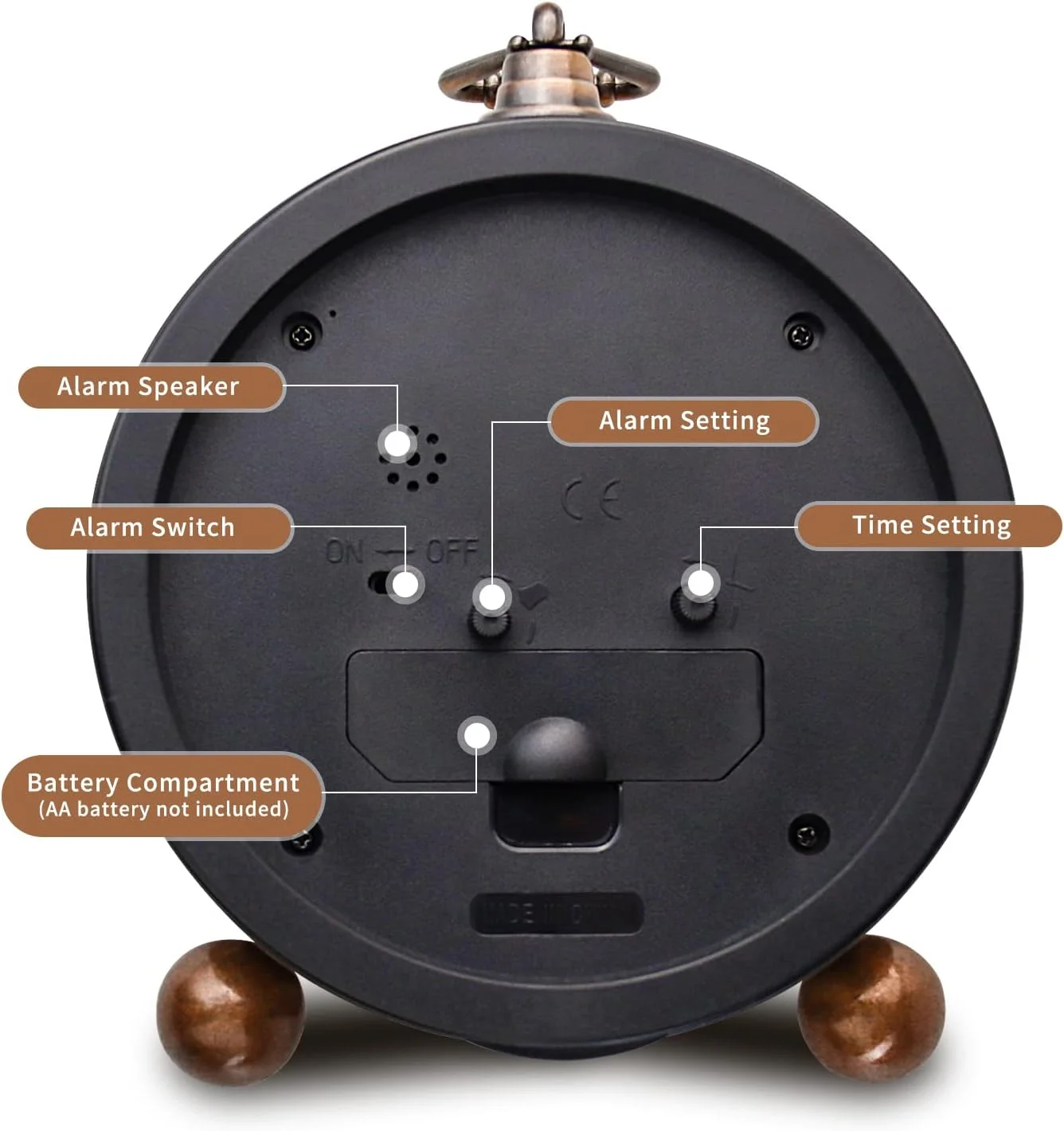 ساعت رومیزی طلایی برای اتاق خواب کودکان، مدرن، مناسب شومینه، ساعت کوچک برای میز، ساعت فلزی رومیزی با باتری برای کنار تخت، اتاق نشیمن، دفتر کار، بی صدا، 5.5 اینچ (اعداد عربی) ساعت رومیزی طلایی برای اتاق خواب کودکان، مدرن، مناسب شومینه، ساعت کوچک برای میز، ساعت فلزی رومیزی با باتری برای کنار تخت، اتاق نشیمن، دفتر کار، بی صدا، 5.5 اینچ (اعداد عربی)