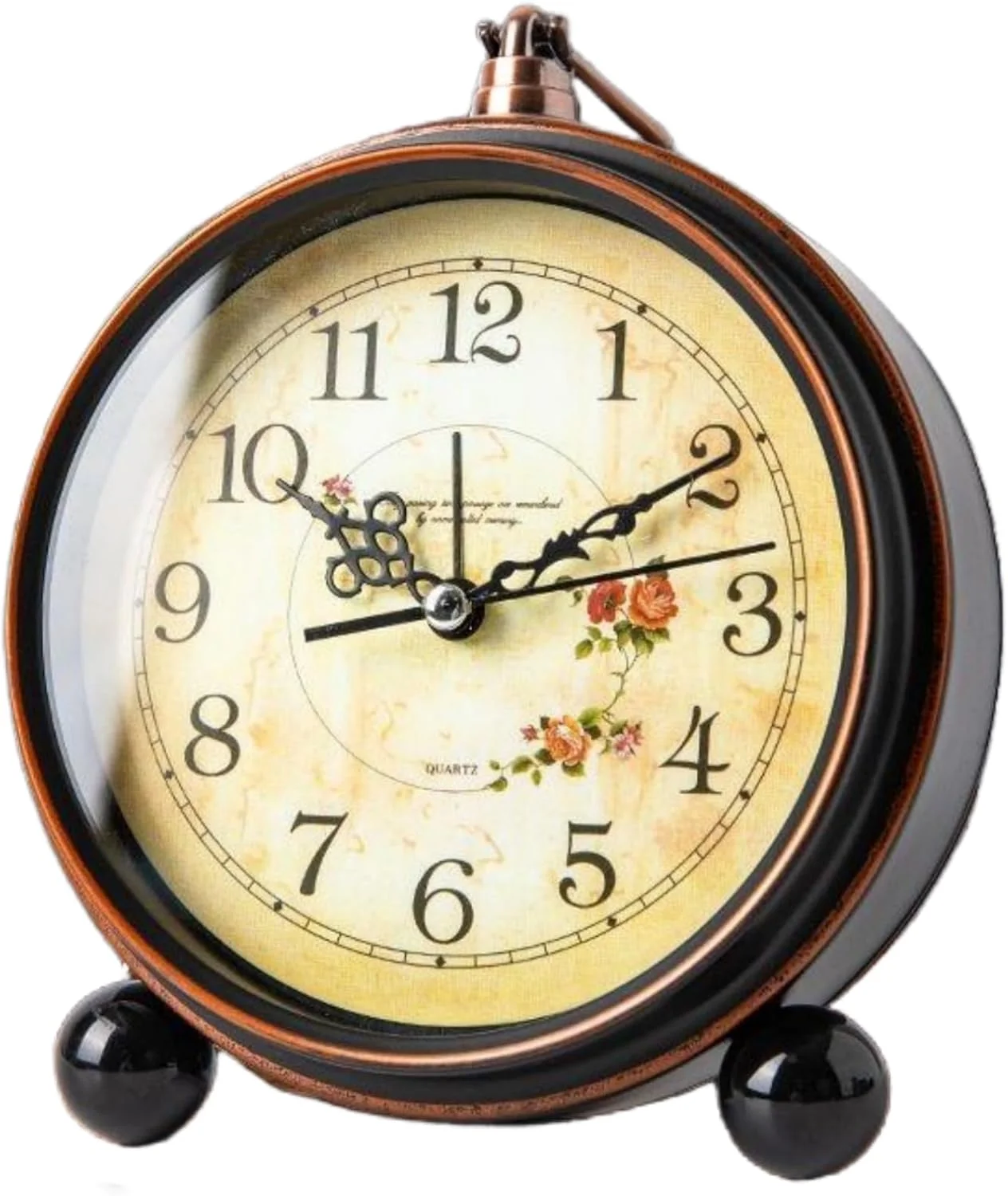 ساعت زنگ دار بی صدا، ساعت زنگ دار با طراحی قدیمی، ساختار فلزی با الهام از سبک رترو، ساعت رومیزی یا کنار تختی خلاقانه، با باتری کار می کند، قابل نصب روی دیوار، صفحه نمایش واضح و خوانا، حرکت بی صدا ساعت زنگ دار بی صدا، ساعت زنگ دار با طراحی قدیمی، ساختار فلزی با الهام از سبک رترو، ساعت رومیزی یا کنار تختی خلاقانه، با باتری کار می کند، قابل نصب روی دیوار، صفحه نمایش واضح و خوانا، حرکت بی صدا