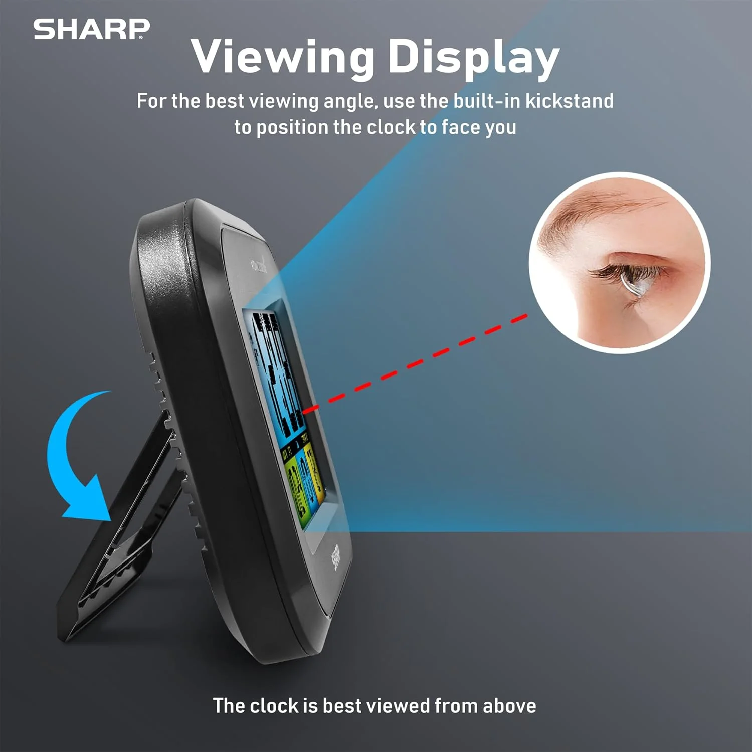 ساعت زنگ دار دیجیتال اتمی شارپ، ساعت دیواری یا رومیزی دیجیتال خود تنظیم شونده با باتری، نور شب با صفحه نمایش رنگی خوانا با دما و تقویم داخلی ساعت زنگ دار دیجیتال اتمی شارپ، ساعت دیواری یا رومیزی دیجیتال خود تنظیم شونده با باتری، نور شب با صفحه نمایش رنگی خوانا با دما و تقویم داخلی