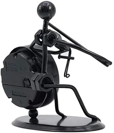 ساعت رومیزی طرح ویولن فلزی، دکوری زیبا برای منزل و محل کار