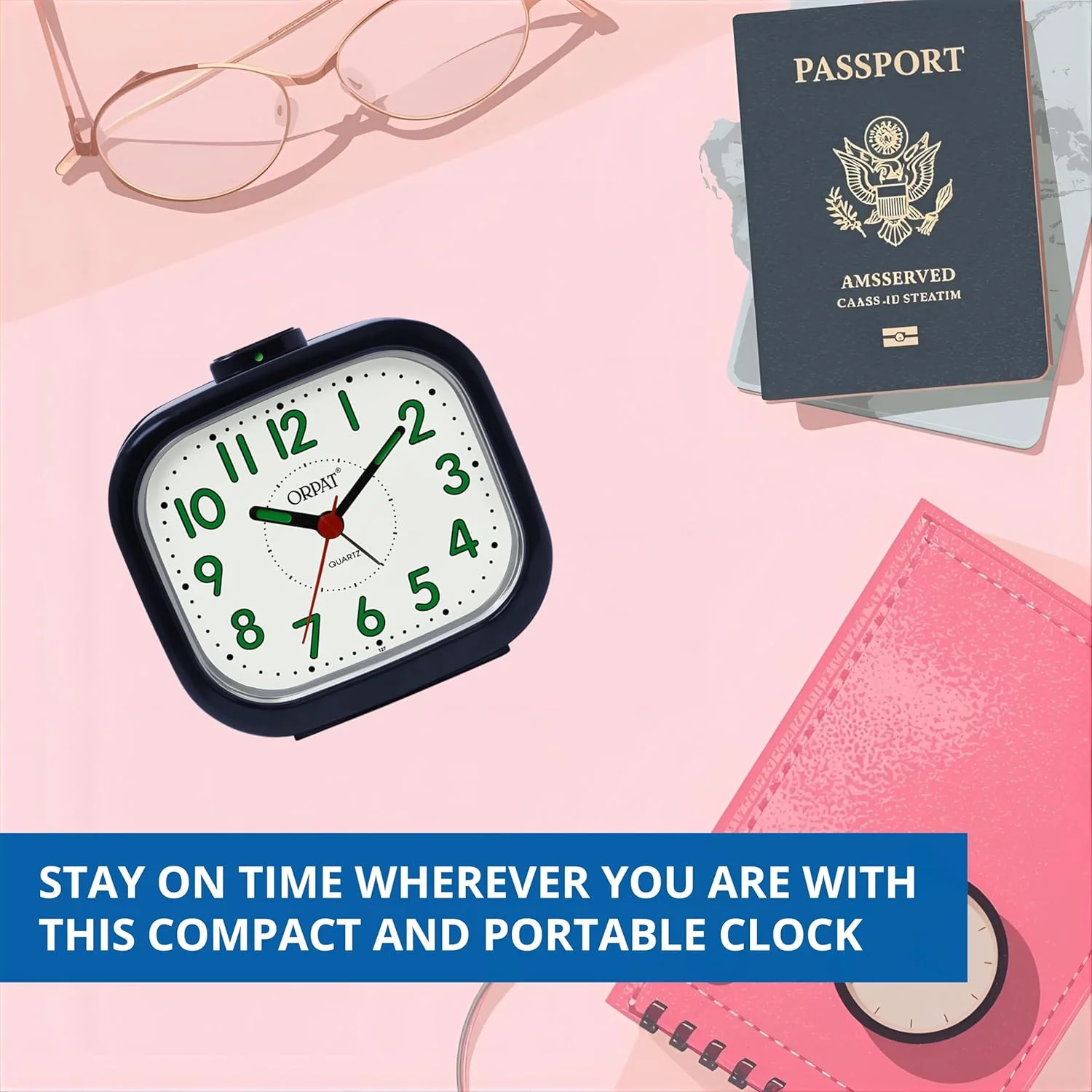 ساعت زنگ دار بوقی اورپات (مشکی، TBB-127)