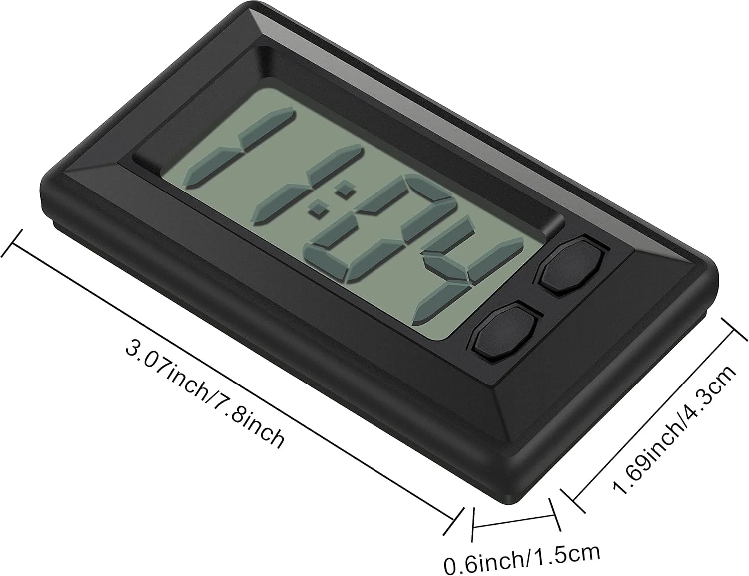 4 عدد ساعت دیجیتال کوچک، ساعت مینیاتوری خودرو، ساعت LCD داشبورد خودرو، ساعت الکترونیکی وسیله نقلیه برای خودرو، کامیون، منزل، میز کار، اداره