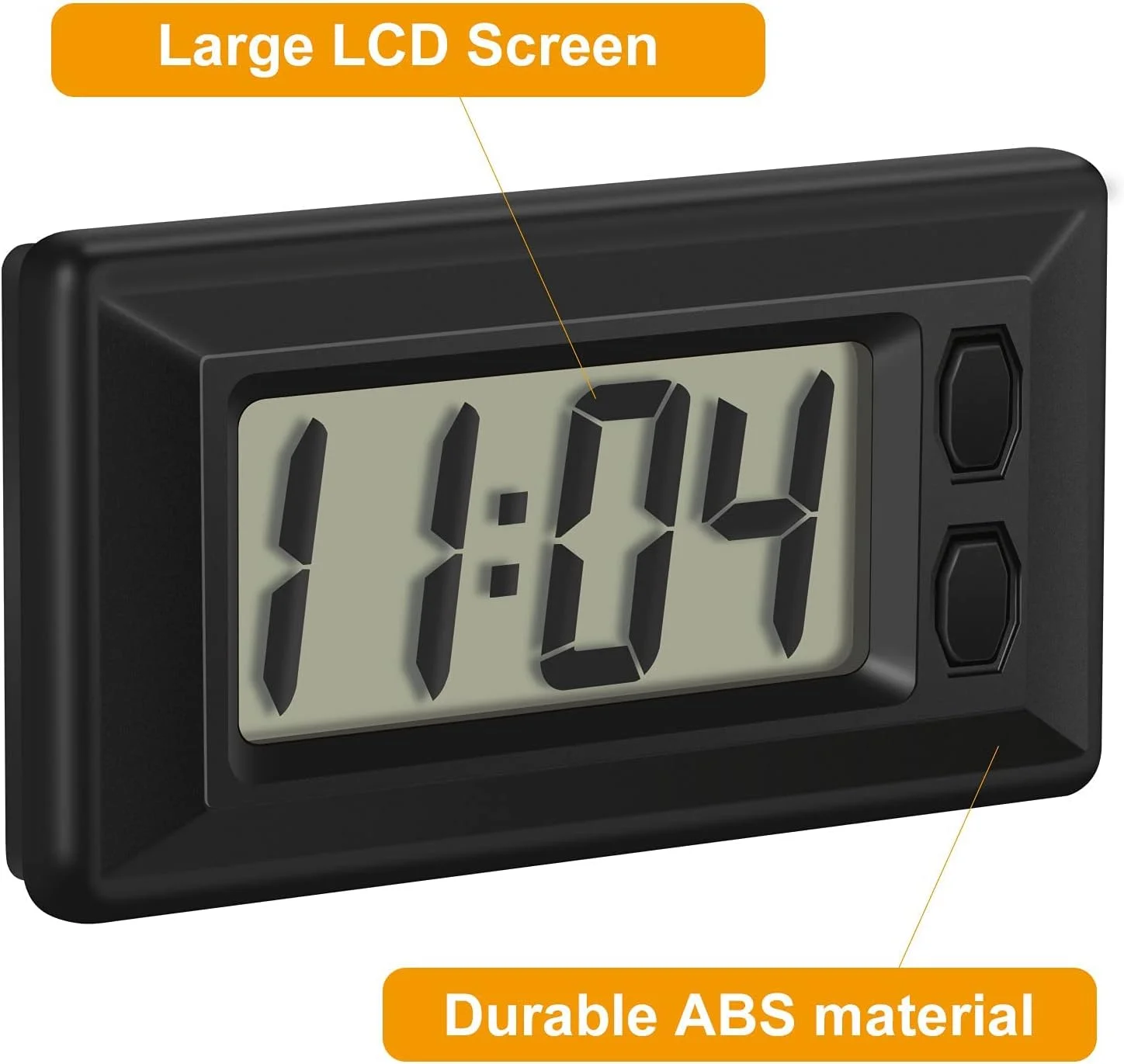 4 عدد ساعت دیجیتال کوچک، ساعت مینیاتوری خودرو، ساعت LCD داشبورد خودرو، ساعت الکترونیکی وسیله نقلیه برای خودرو، کامیون، منزل، میز کار، اداره