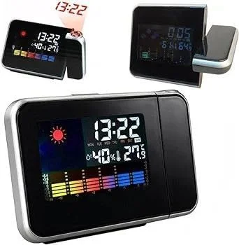 ساعت رومیزی دیجیتال Fitto با صفحه نمایش LCD، زنگ هشدار، نمایش دما و رطوبت، نور پس زمینه LED ساعت رومیزی دیجیتال Fitto با صفحه نمایش LCD، زنگ هشدار، نمایش دما و رطوبت، نور پس زمینه LED