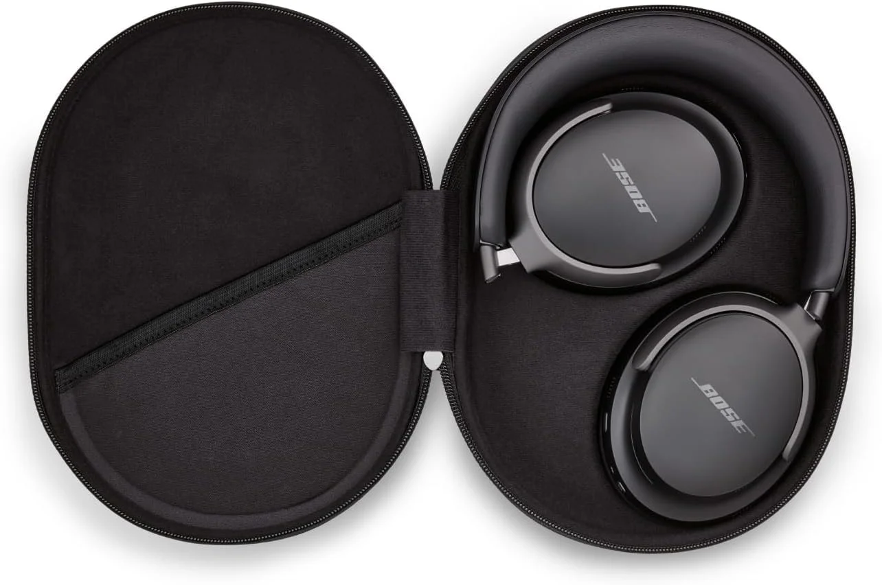 هدفون بی سیم حذف نویز Bose QuietComfort Ultra با صدای فضایی، هدفون روگوشی با میکروفون، تا 24 ساعت عمر باتری، مشکی 2023 هدفون بی سیم حذف نویز Bose QuietComfort Ultra با صدای فضایی، هدفون روگوشی با میکروفون، تا 24 ساعت عمر باتری، مشکی 2023