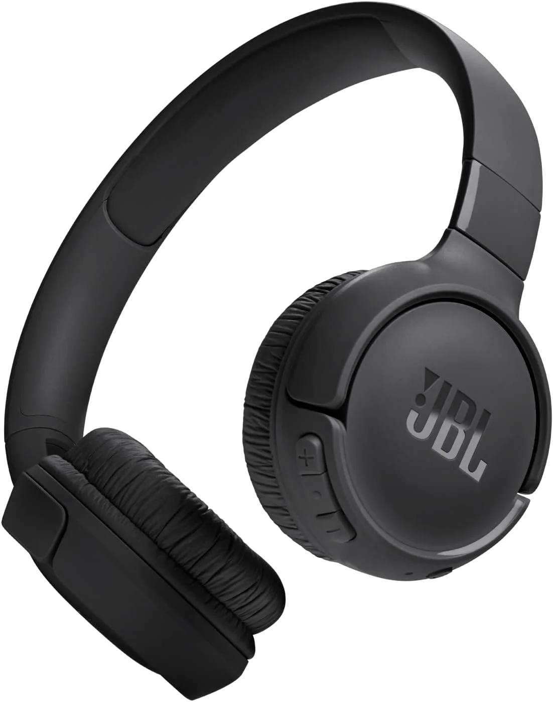 هدفون بی‌سیم رو گوشی JBL Tune 520BT، صدای Pure Bass، باتری 57 ساعته با شارژ سریع، تماس هندزفری + آگاهی از صدا، اتصال چند نقطه ای، سبک و تاشو - مشکی، JBLT520BTBLKEU