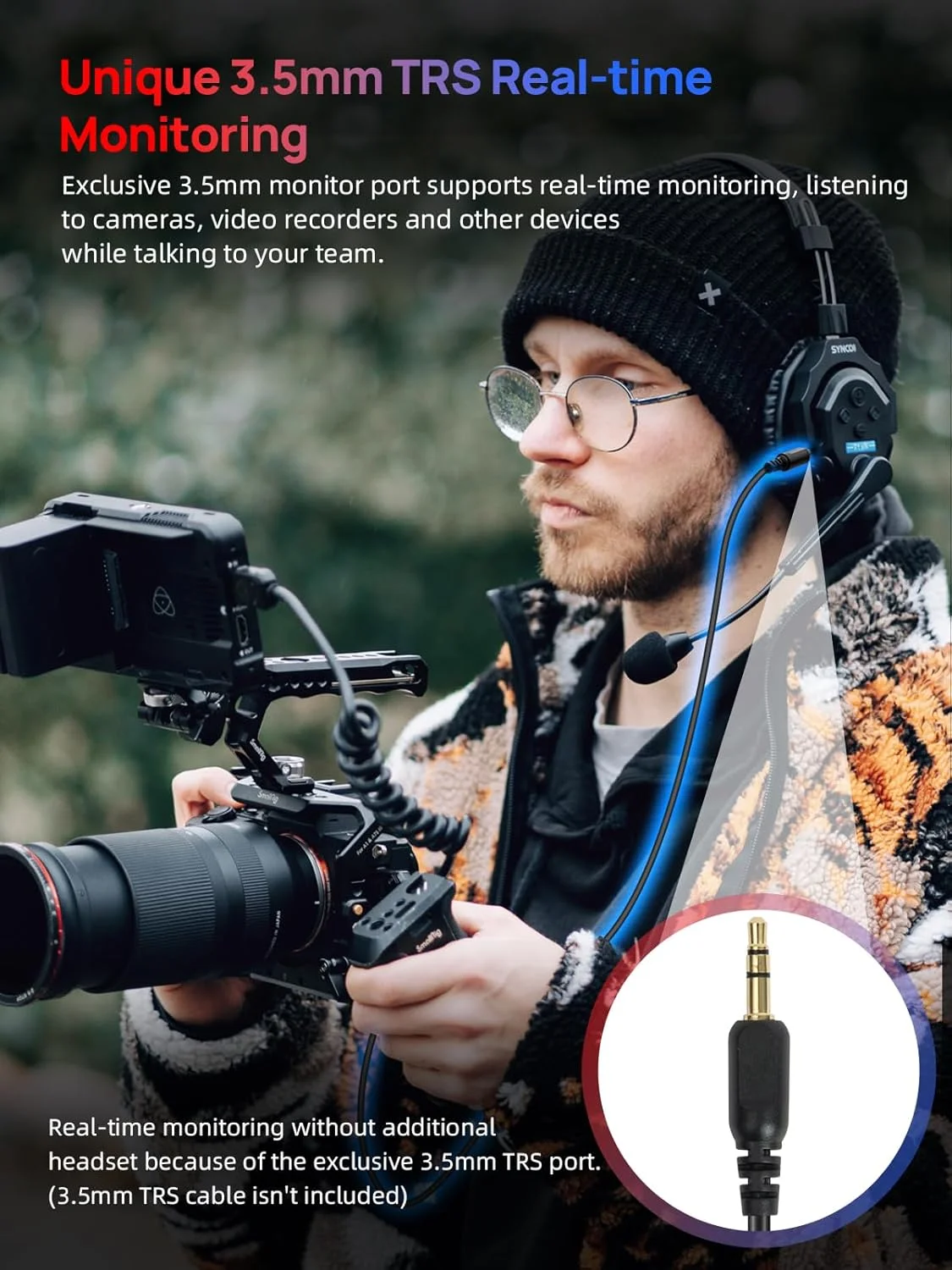هدست بیسیم فول دوبلکس 2.4 گیگاهرتزی SYNCO XTALK X5 با مانیتورینگ 24 ساعته و برد 350 متری، سیستم ارتباطی هدست بیسیم اینترکام هدست بیسیم فول دوبلکس 2.4 گیگاهرتزی SYNCO XTALK X5 با مانیتورینگ 24 ساعته و برد 350 متری، سیستم ارتباطی هدست بیسیم اینترکام