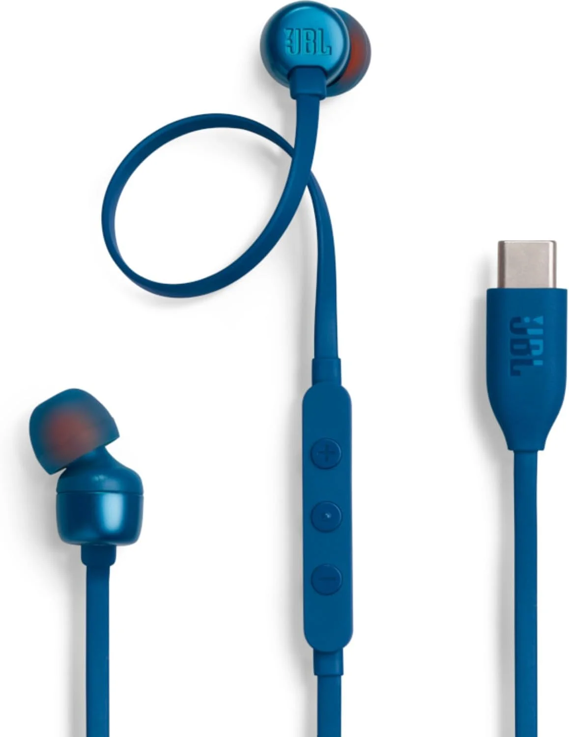 هدفون داخل گوشی سیم دار JBL TUNE 310C USB-C با وضوح بالا، آبی