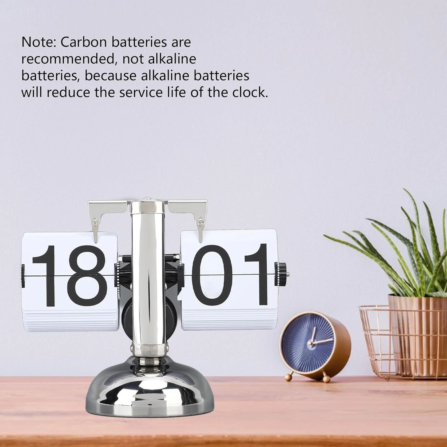 ساعت رومیزی فلیپ، طرح رترو و مینیمال، استیل ضد زنگ، مناسب دکور خانه و محل کار، با قابلیت تنظیم آسان