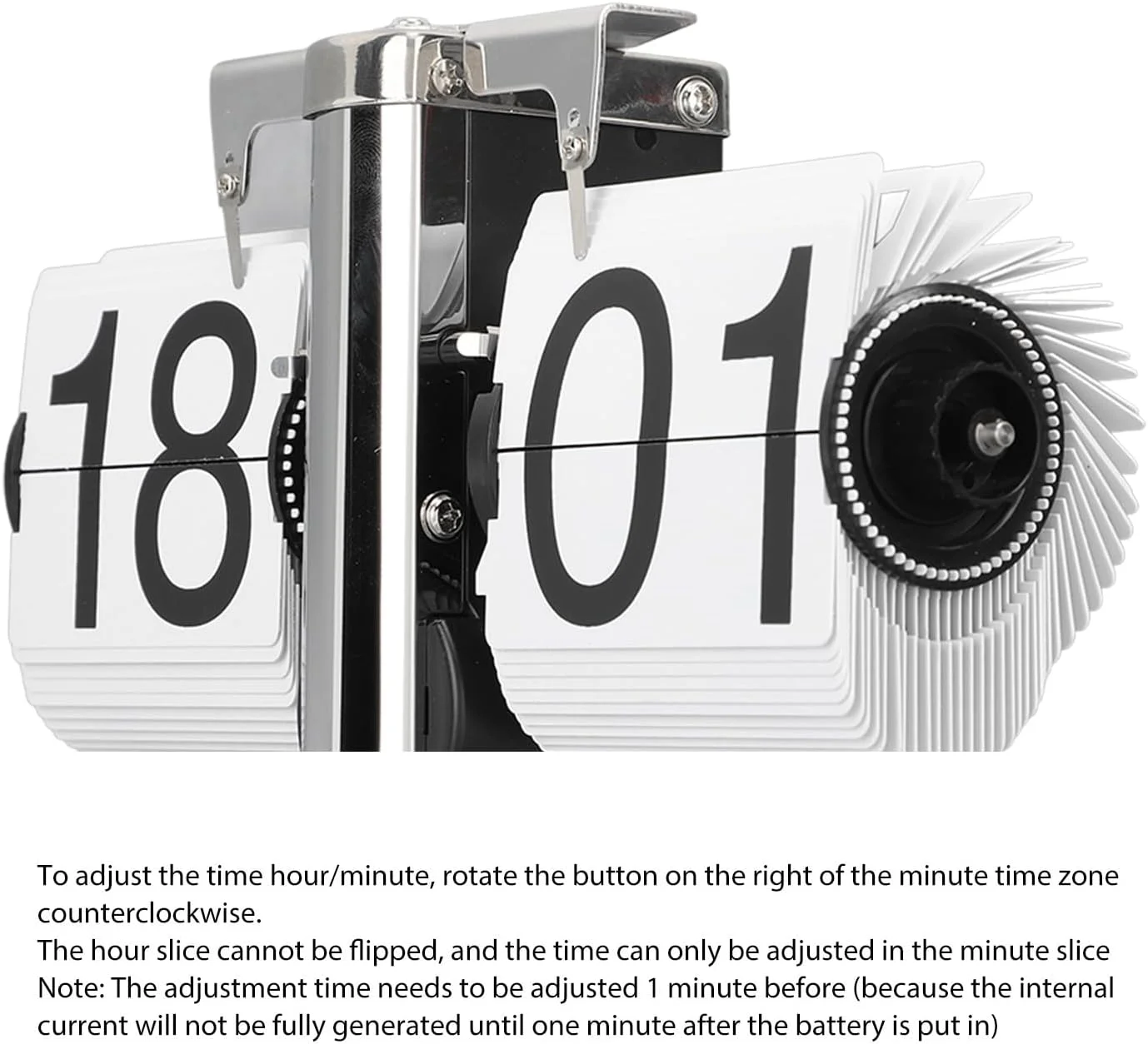 ساعت رومیزی فلیپ، طرح رترو و مینیمال، استیل ضد زنگ، مناسب دکور خانه و محل کار، با قابلیت تنظیم آسان