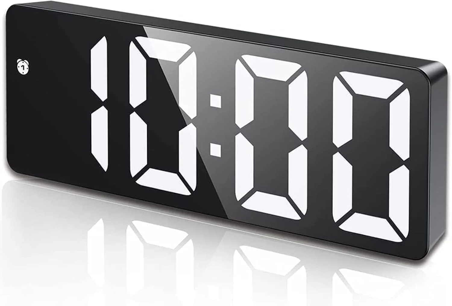 ساعت زنگ دار دیجیتال LED هوشمند: چراغ خواب برقی با 3 روشنایی قابل تنظیم، ساعت رومیزی کنترل صدا با نمایش تاریخ/ماه/دما، با منبع تغذیه USB/باتری برای اتاق خواب منزل ساعت زنگ دار دیجیتال LED هوشمند: چراغ خواب برقی با 3 روشنایی قابل تنظیم، ساعت رومیزی کنترل صدا با نمایش تاریخ/ماه/دما، با منبع تغذیه USB/باتری برای اتاق خواب منزل