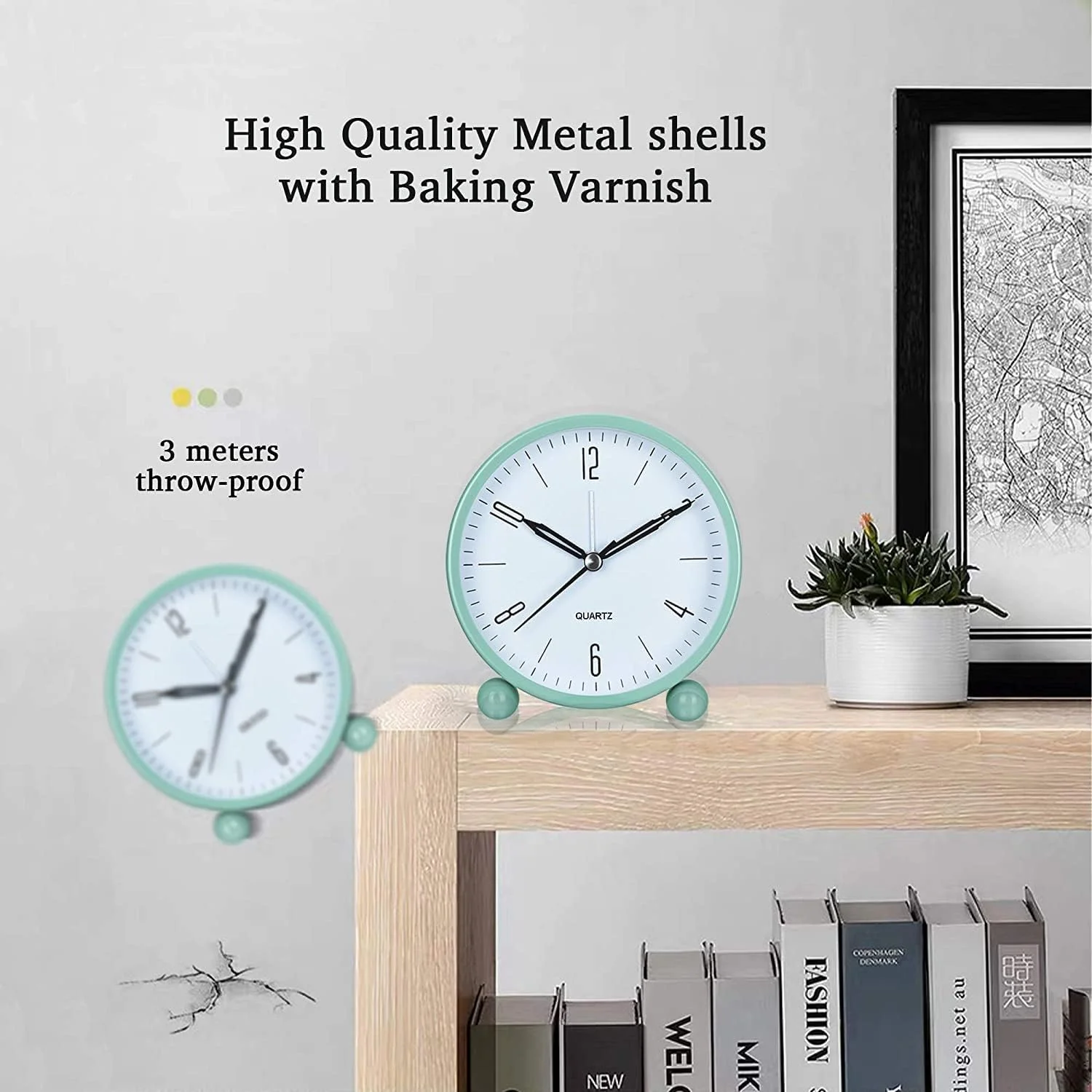 ساعت زنگ دار آنالوگ SYOSI، ساعت کوچک 4 اینچی فوق العاده بی صدا بدون تیک تاک، دارای چراغ شب، با باتری کار می کند، طراحی ساده، برای اتاق خواب، کنار تخت، میز، (سبز) ساعت زنگ دار آنالوگ SYOSI، ساعت کوچک 4 اینچی فوق العاده بی صدا بدون تیک تاک، دارای چراغ شب، با باتری کار می کند، طراحی ساده، برای اتاق خواب، کنار تخت، میز، (سبز)