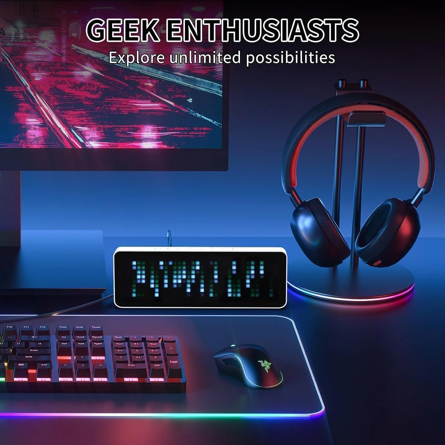 ساعت هوشمند پیکسلی ULANZI TC001، ساعت زنگ دار دیجیتال با نمایشگر آب و هوا - شبیه ساز Awtrix - اتصال WiFi، شمارنده رسانه های اجتماعی، ساعت هنری پیکسلی یکپارچهسازی با سیستمعامل برای اتاق بازی، کنار تخت، دکور دفتر ساعت هوشمند پیکسلی ULANZI TC001، ساعت زنگ دار دیجیتال با نمایشگر آب و هوا - شبیه ساز Awtrix - اتصال WiFi، شمارنده رسانه های اجتماعی، ساعت هنری پیکسلی یکپارچهسازی با سیستمعامل برای اتاق بازی، کنار تخت، دکور دفتر