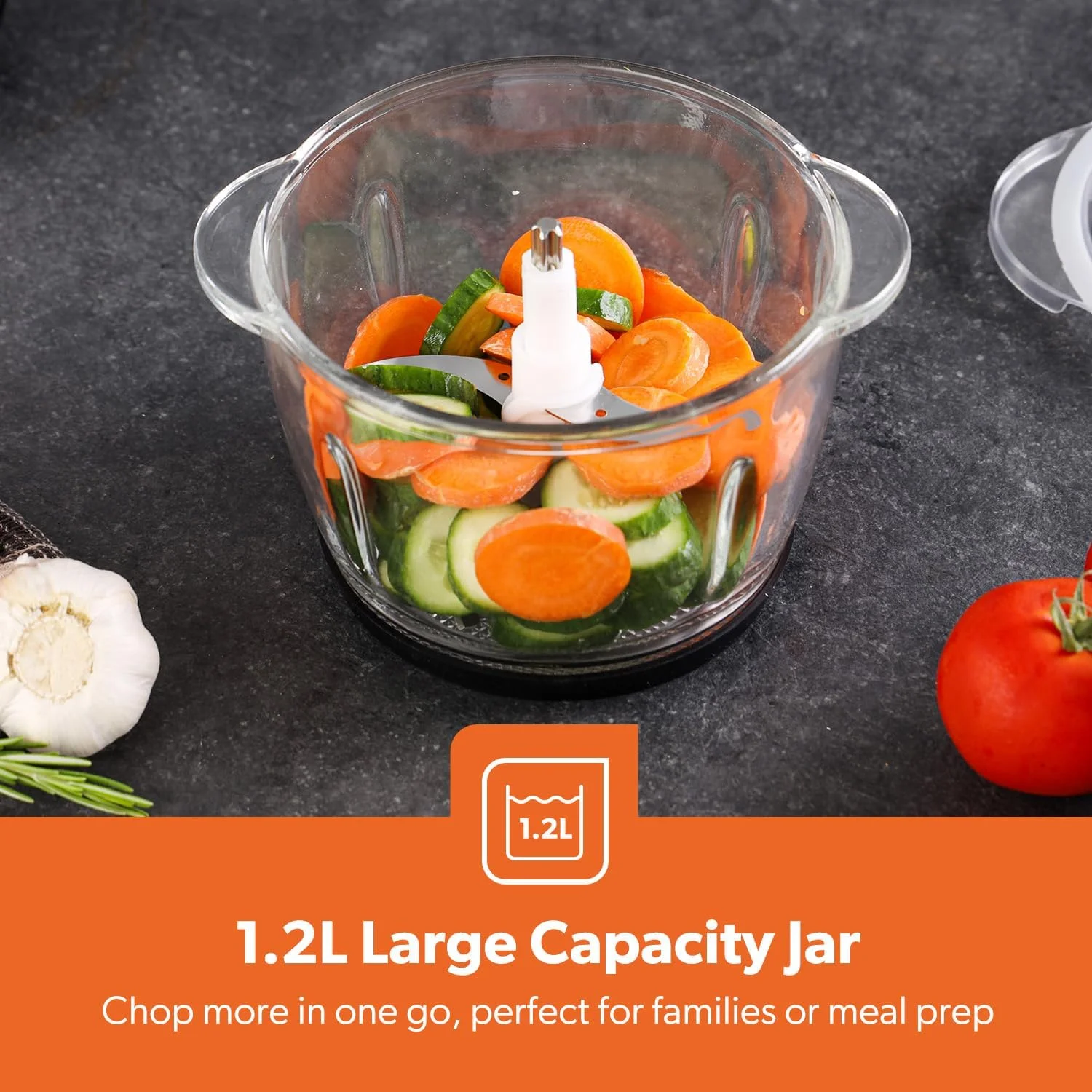 مینی غذاساز 400 واتی Geepas | کاسه شیشه ای 1.2 لیتری و 4 تیغه استیل ضد زنگ، 2 سرعت، خردکن کوچک غذا مناسب برای سالاد، سالسا، گواکاموله، پستو، خمیر کاری و موارد دیگر مینی غذاساز 400 واتی Geepas | کاسه شیشه ای 1.2 لیتری و 4 تیغه استیل ضد زنگ، 2 سرعت، خردکن کوچک غذا مناسب برای سالاد، سالسا، گواکاموله، پستو، خمیر کاری و موارد دیگر