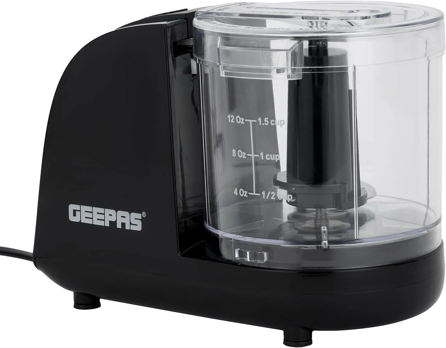 خردکن چند منظوره جیپاس 350 میلی لیتر- GMC42028/ 100 وات، دستگاه خردکن چند منظوره جمع و جور، عملکرد چرخ کردن، مناسب برای سبزیجات، میوه ها، گوشت/مشکی