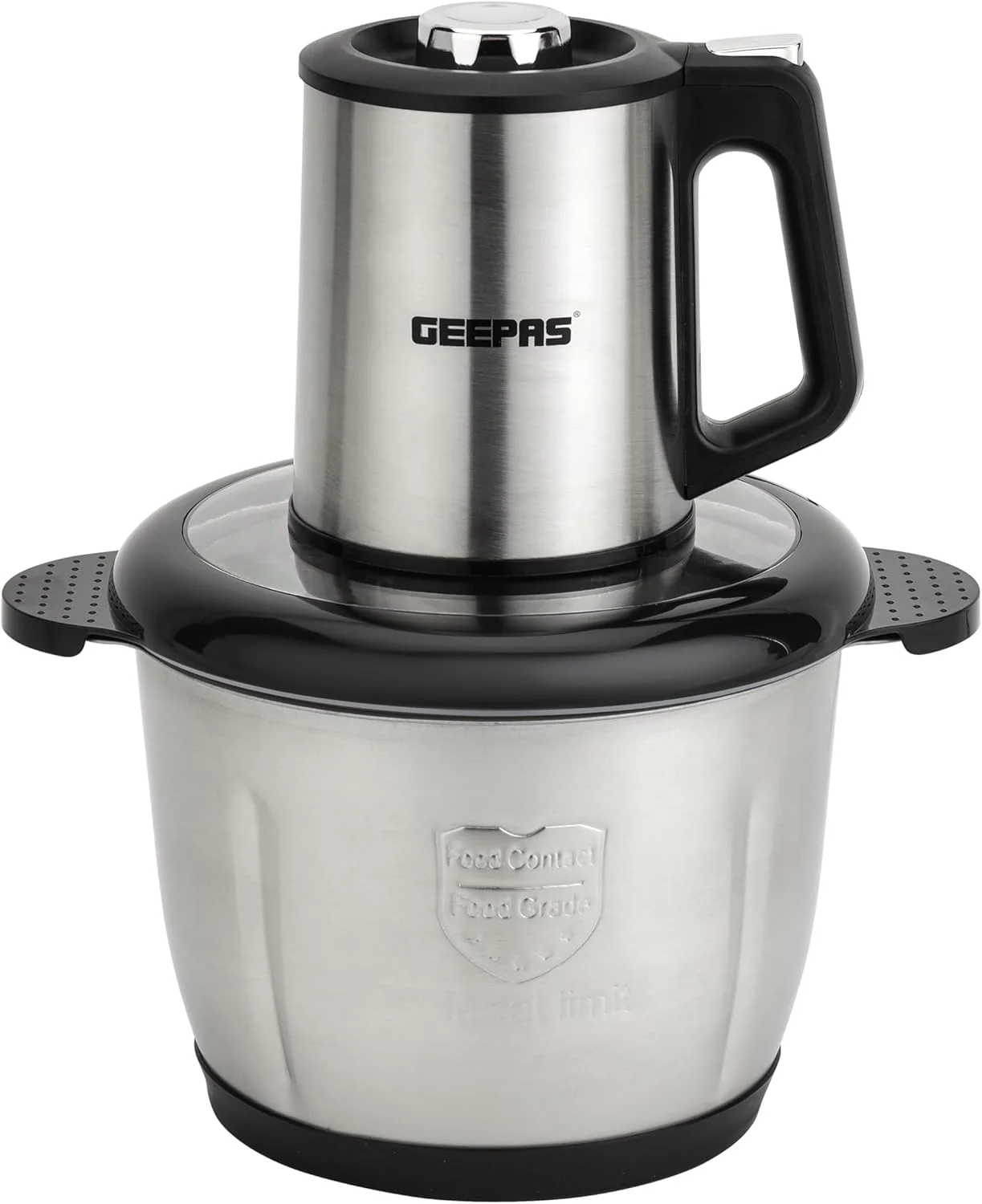 خردکن چندکاره 3 لیتری Geepas مدل GMC42025 | 500 وات، خردکن چندکاره جمع و جور، 2 سطح سرعت | مناسب برای خرد کردن سبزیجات، میوه ها، گوشت | مشکی