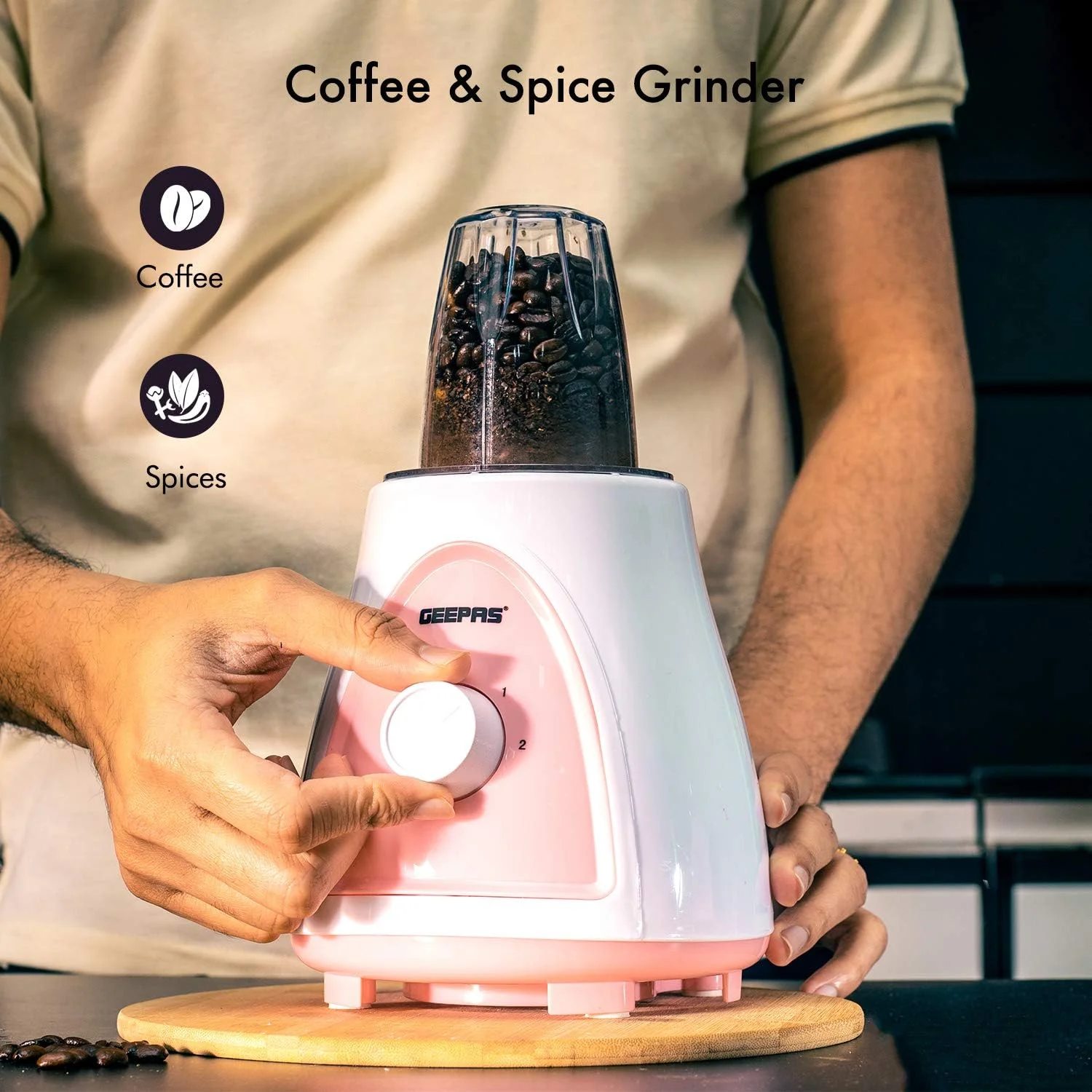 مخلوط کن چند منظوره جیپاس 400 وات 2 در 1 | تیغه های استیل ضد زنگ، کنترل 2 سرعته با عملکرد پالس | پارچ 1.5 لیتری، محافظت در برابر گرمای بیش از حد | خردکن، آسیاب قهوه و اسموتی ساز مخلوط کن چند منظوره جیپاس 400 وات 2 در 1 | تیغه های استیل ضد زنگ، کنترل 2 سرعته با عملکرد پالس | پارچ 1.5 لیتری، محافظت در برابر گرمای بیش از حد | خردکن، آسیاب قهوه و اسموتی ساز