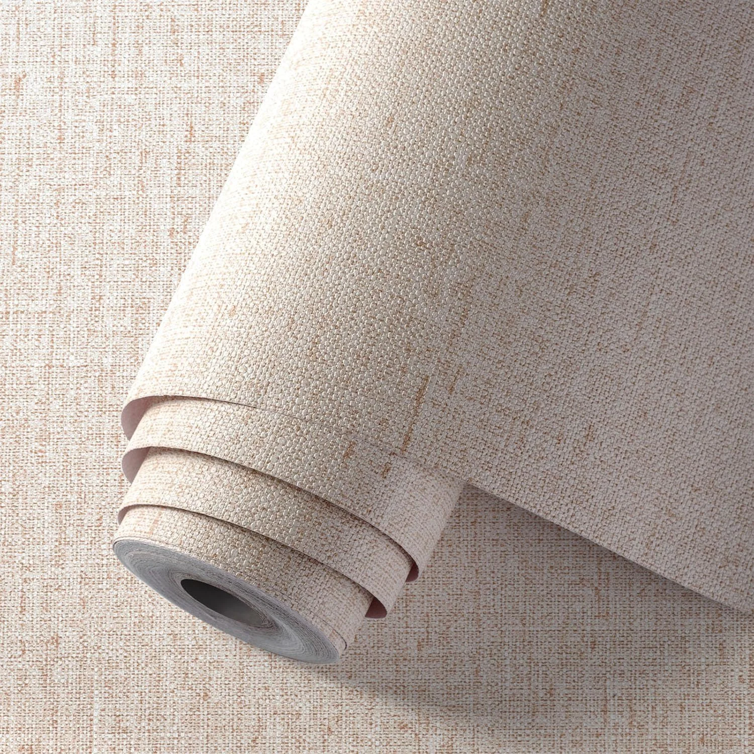 کاغذ دیواری وینیل با بافت پارچه ای، خود چسب، ضد آب برای کابینت و کشو، 40 در 200 سانتی متر