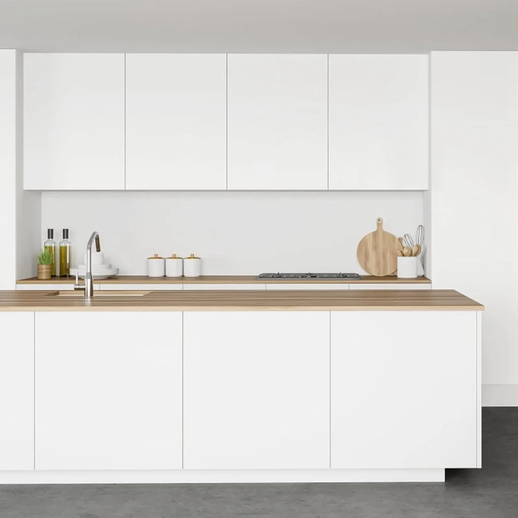 برچسب تماسی سفید مات Arthome، کاغذ دیواری مات چسبی 43.5x305 سانتی‌متر، کاغذ وینیل تزئینی خود چسب برای رویه کابینت، کابینت، میز، قفسه‌ها، نوسازی و پوشش دکوراسیون مبلمان