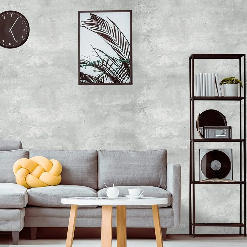 کاغذ دیواری بتنی خاکستری Arthome، برچسبی، ابعاد 40x310 سانتی متر، ضد آب، فیلم وینیل تزئینی بتنی خود چسب برای استودیوها، دفاتر، مغازه ها، پیشخوان رستوران ها
