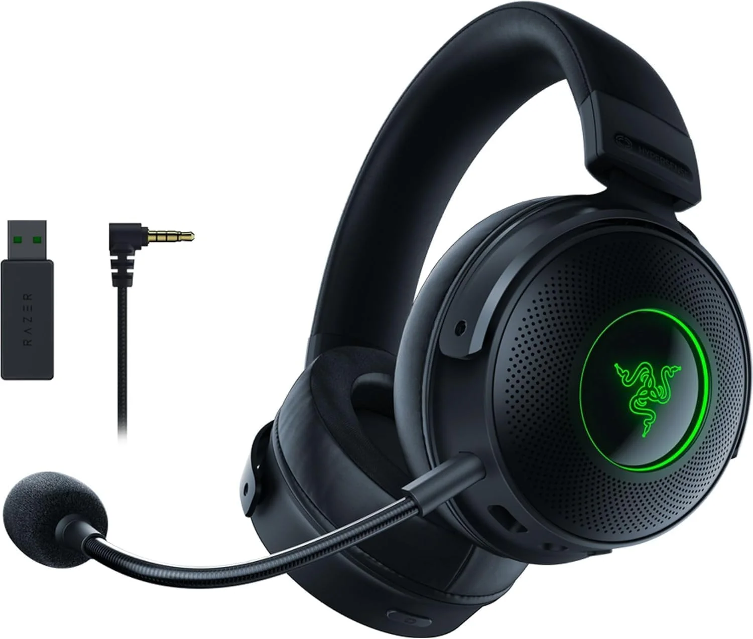 هدست گیمینگ بی سیم Razer Kraken V3 Pro: فناوری لمسی HyperSense، حذف نویز پسیو، بی سیم USB-A (2.4 گیگاهرتز)، آنالوگ 3.5 میلی متری، برای PC، PS4، PS5، نینتندو سوییچ، موبایل، ایکس باکس - مشکی هدست گیمینگ بی سیم Razer Kraken V3 Pro: فناوری لمسی HyperSense، حذف نویز پسیو، بی سیم USB-A (2.4 گیگاهرتز)، آنالوگ 3.5 میلی متری، برای PC، PS4، PS5، نینتندو سوییچ، موبایل، ایکس باکس - مشکی