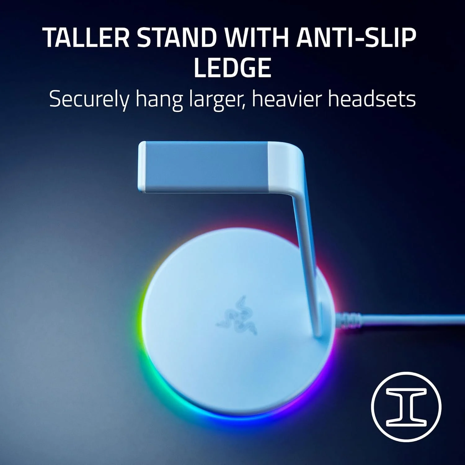 پایه هدست Razer Base Station V2 Chroma با نورپردازی Chroma RGB و پایه لاستیکی ضد لغزش - مشکی کلاسیک پایه هدست Razer Base Station V2 Chroma با نورپردازی Chroma RGB و پایه لاستیکی ضد لغزش - مشکی کلاسیک