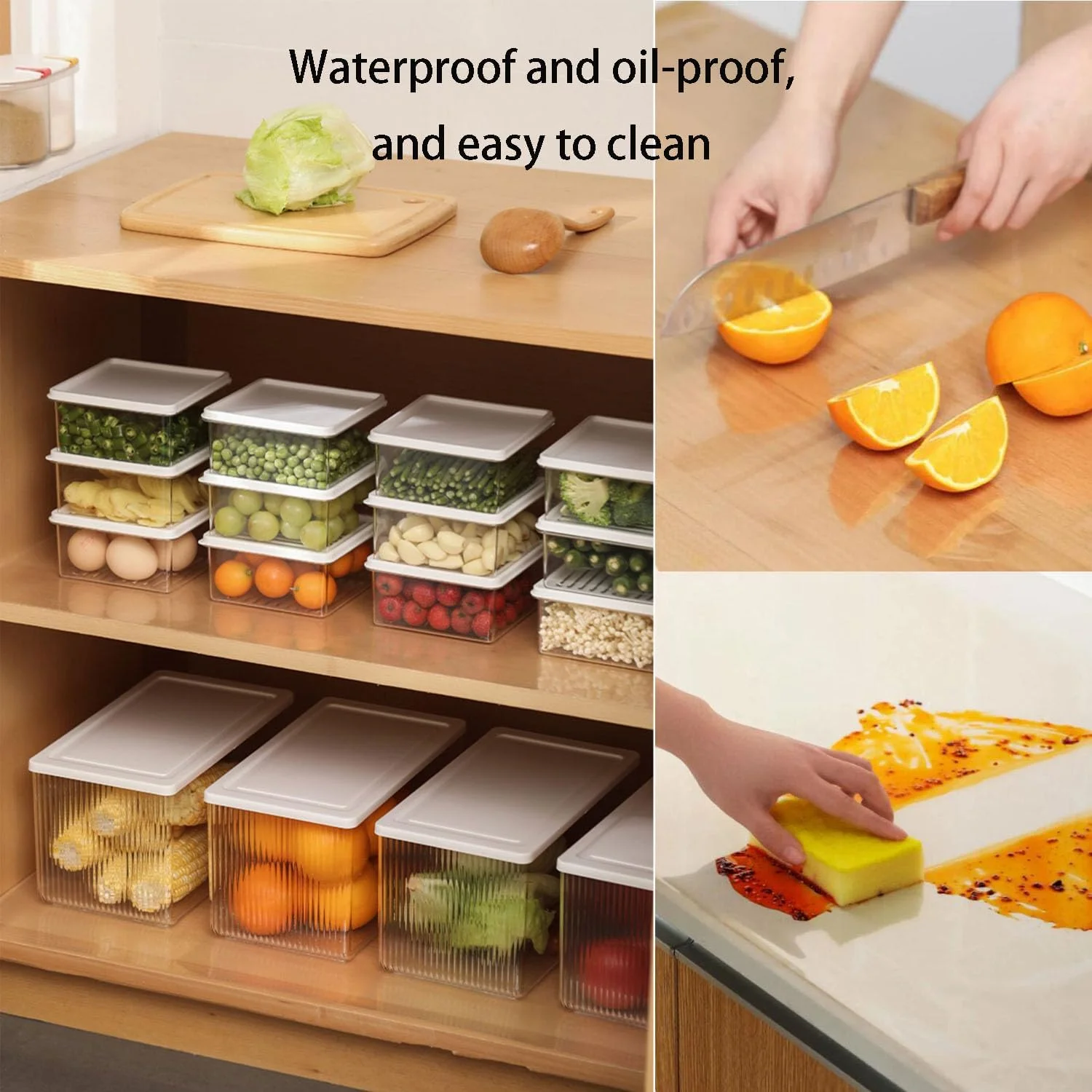 کاغذ دیواری شفاف چسبی، محافظ دیوار کاغذ دیواری خود چسب، کاغذ روغنی ضد آب برای کاشی های بین کابینتی آشپزخانه، کابینت ها، تخته سفید، پوشش قفسه کشو (40cm X 300cm)