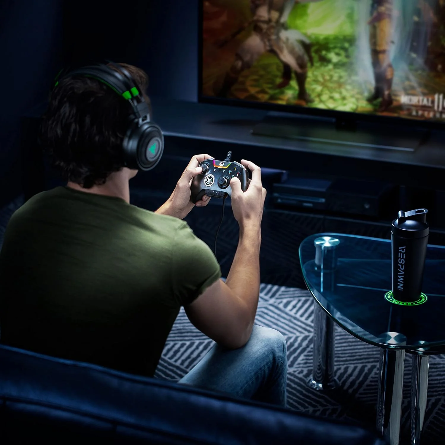 هدست گیمینگ بی سیم Razer Nari Ultimate برای Xbox One با صدای فراگیر 7.1: بازخورد لمسی HyperSense - هدبند قابل تنظیم خودکار - میکروفون جمع شونده - برای Xbox One، Xbox Series X & S - مشکی/سبز هدست گیمینگ بی سیم Razer Nari Ultimate برای Xbox One با صدای فراگیر 7.1: بازخورد لمسی HyperSense - هدبند قابل تنظیم خودکار - میکروفون جمع شونده - برای Xbox One، Xbox Series X & S - مشکی/سبز