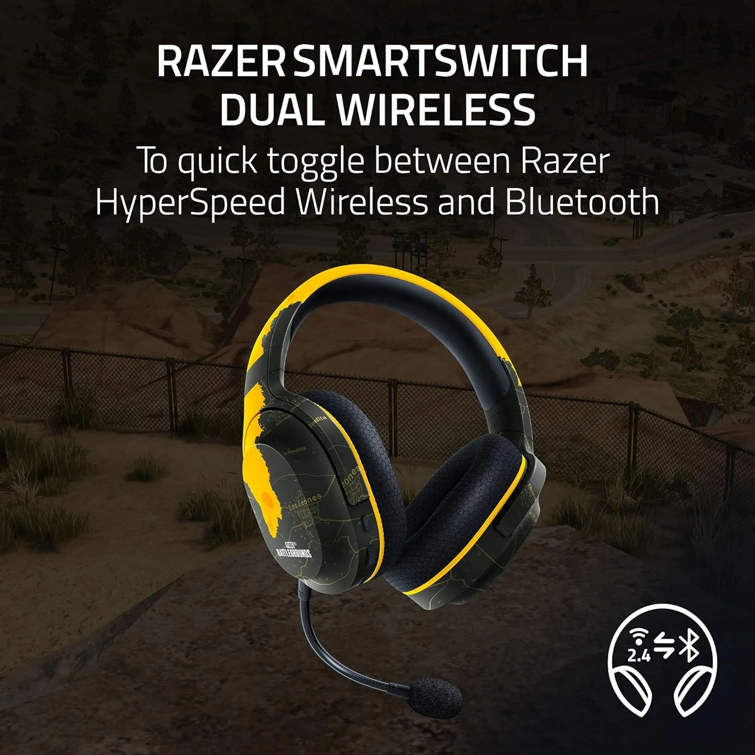 هدست گیمینگ و موبایل بیسیم Razer Barracuda X (PC، Playstation، Switch، Android، iOS): بیسیم 2.4 گیگاهرتز + بلوتوث - سبک وزن - درایورهای 40 میلیمتری - میکروفون جداشدنی - باتری 50 ساعته - نسخه PUBG هدست گیمینگ و موبایل بیسیم Razer Barracuda X (PC، Playstation، Switch، Android، iOS): بیسیم 2.4 گیگاهرتز + بلوتوث - سبک وزن - درایورهای 40 میلیمتری - میکروفون جداشدنی - باتری 50 ساعته - نسخه PUBG