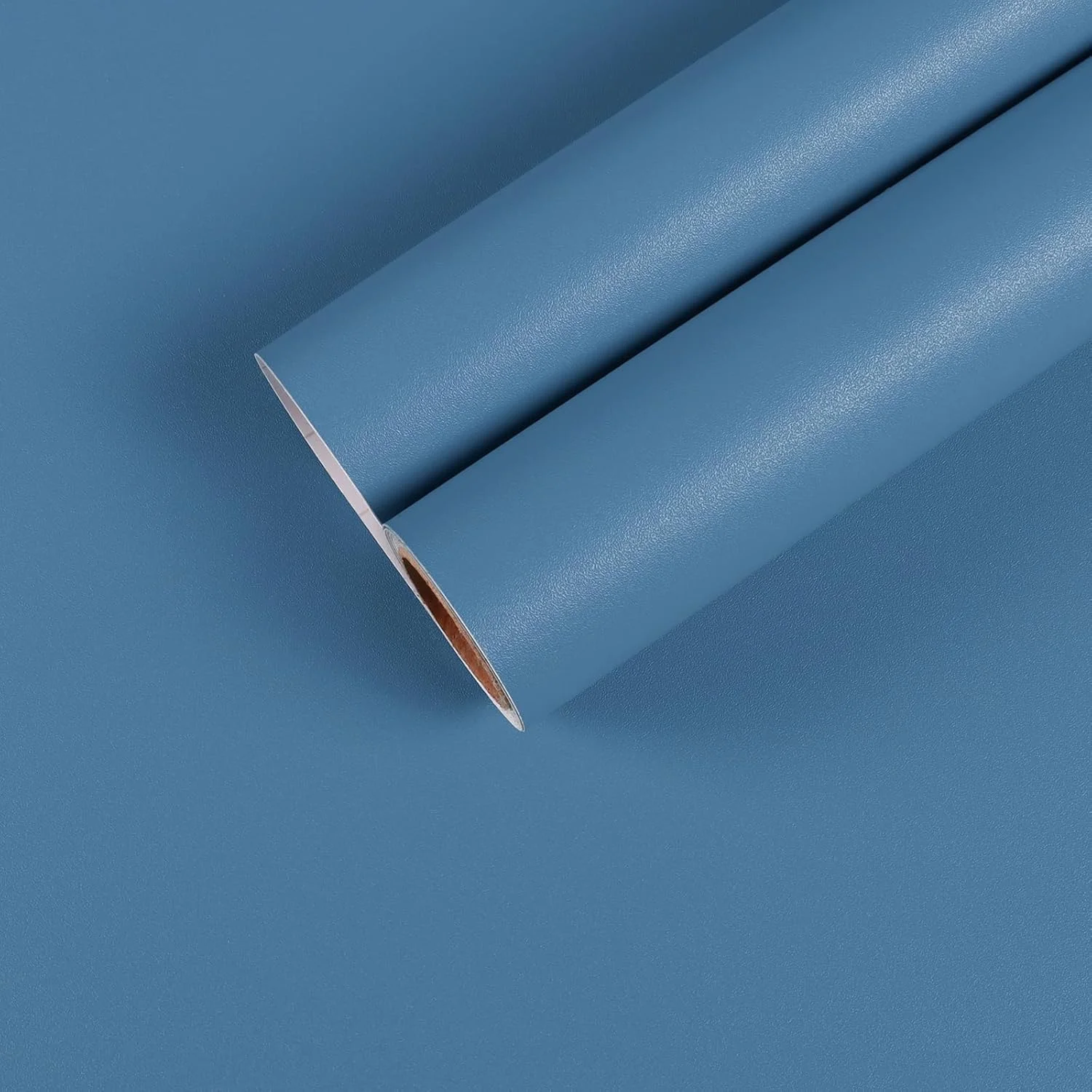 کاغذ دیواری خودچسب آبی روشن CHIHUT، بافت مات، ضخیم و قابل جابجایی، فیلم وینیل برای اتاق خواب، آشپزخانه، کابینت و قفسه، ابعاد 45cmx254cm