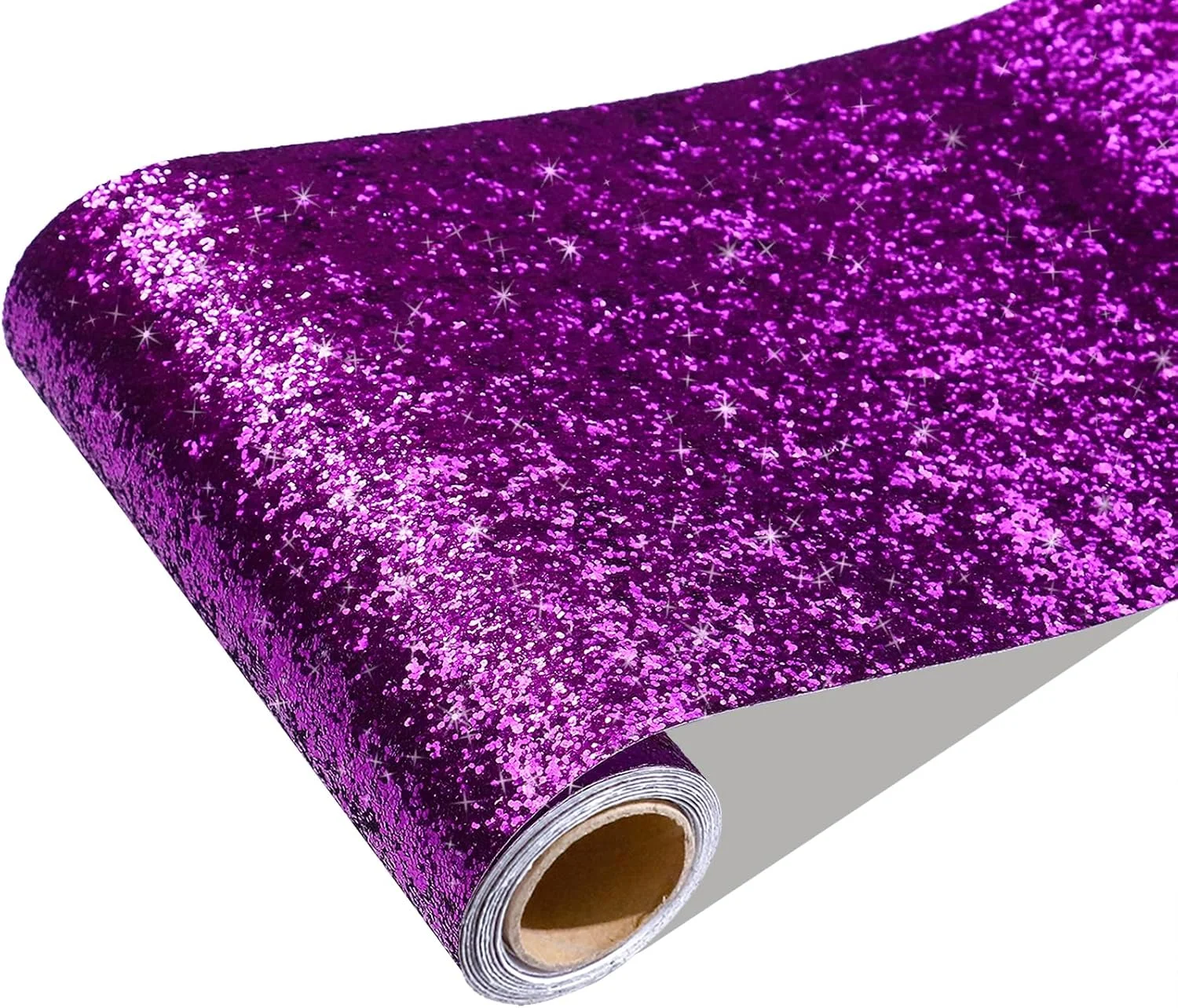 حاشیه کاغذ دیواری اکلیلی بنفش CRE8TIVE، برچسب اکلیلی چسبی، کاغذ تماسی براق خود چسب، تزیینات حاشیه ای درخشان برای صنایع دستی DIY، کلاس درس، مدرسه، خانه، دفتر، 20x200 سانتی متر