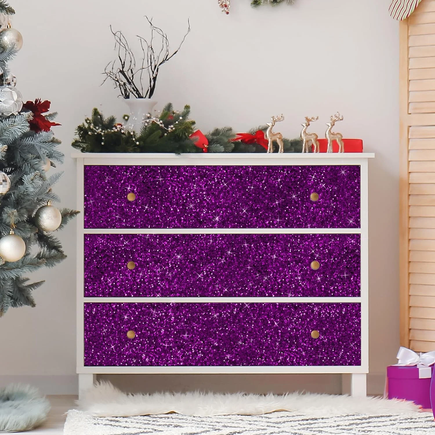 حاشیه کاغذ دیواری اکلیلی بنفش CRE8TIVE، برچسب اکلیلی چسبی، کاغذ تماسی براق خود چسب، تزیینات حاشیه ای درخشان برای صنایع دستی DIY، کلاس درس، مدرسه، خانه، دفتر، 20x200 سانتی متر حاشیه کاغذ دیواری اکلیلی بنفش CRE8TIVE، برچسب اکلیلی چسبی، کاغذ تماسی براق خود چسب، تزیینات حاشیه ای درخشان برای صنایع دستی DIY، کلاس درس، مدرسه، خانه، دفتر، 20x200 سانتی متر