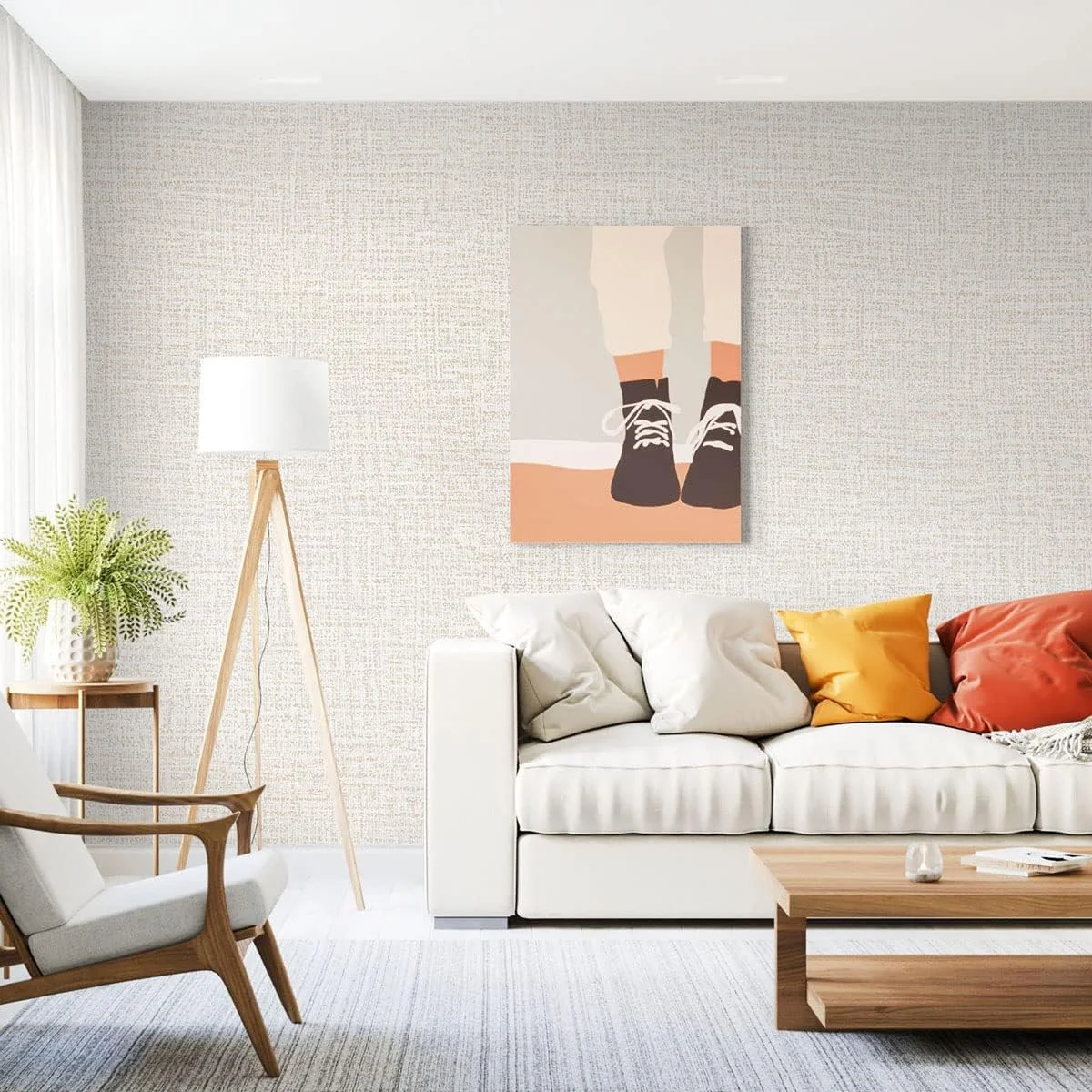 کاغذ دیواری بافت چمن مصنوعی 40x300 سانتی متر، کاغذ دیواری خود چسب و جداشدنی با بافت چمن مصنوعی بژ، کاغذ تماسی تزئینی بژ برای دکوراسیون دیوار کابینت