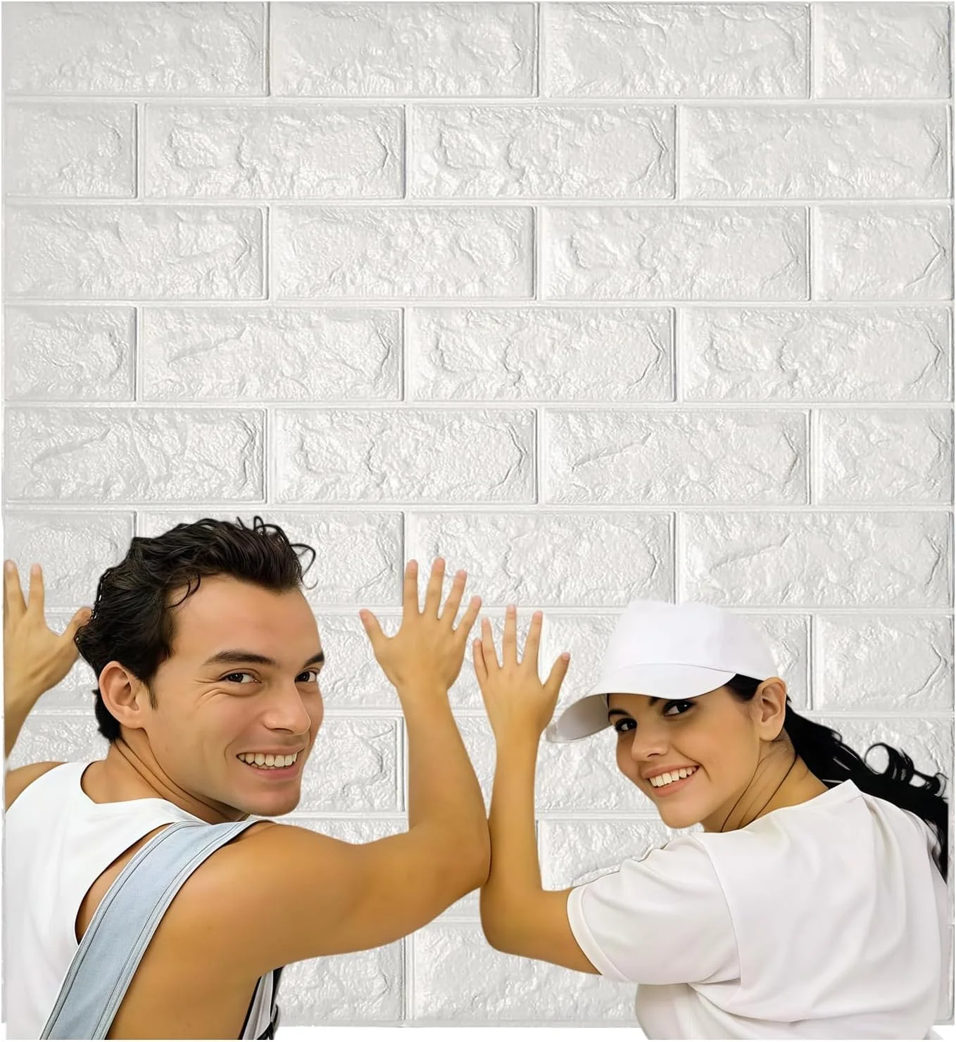 10 عدد استیکر دیواری طرح آجر سه بعدی، کاغذ دیواری خود چسب فوم پلی اتیلن قابل جابجایی و ضد آب برای دکور اتاق خواب، اتاق نشیمن، پس زمینه تلویزیون