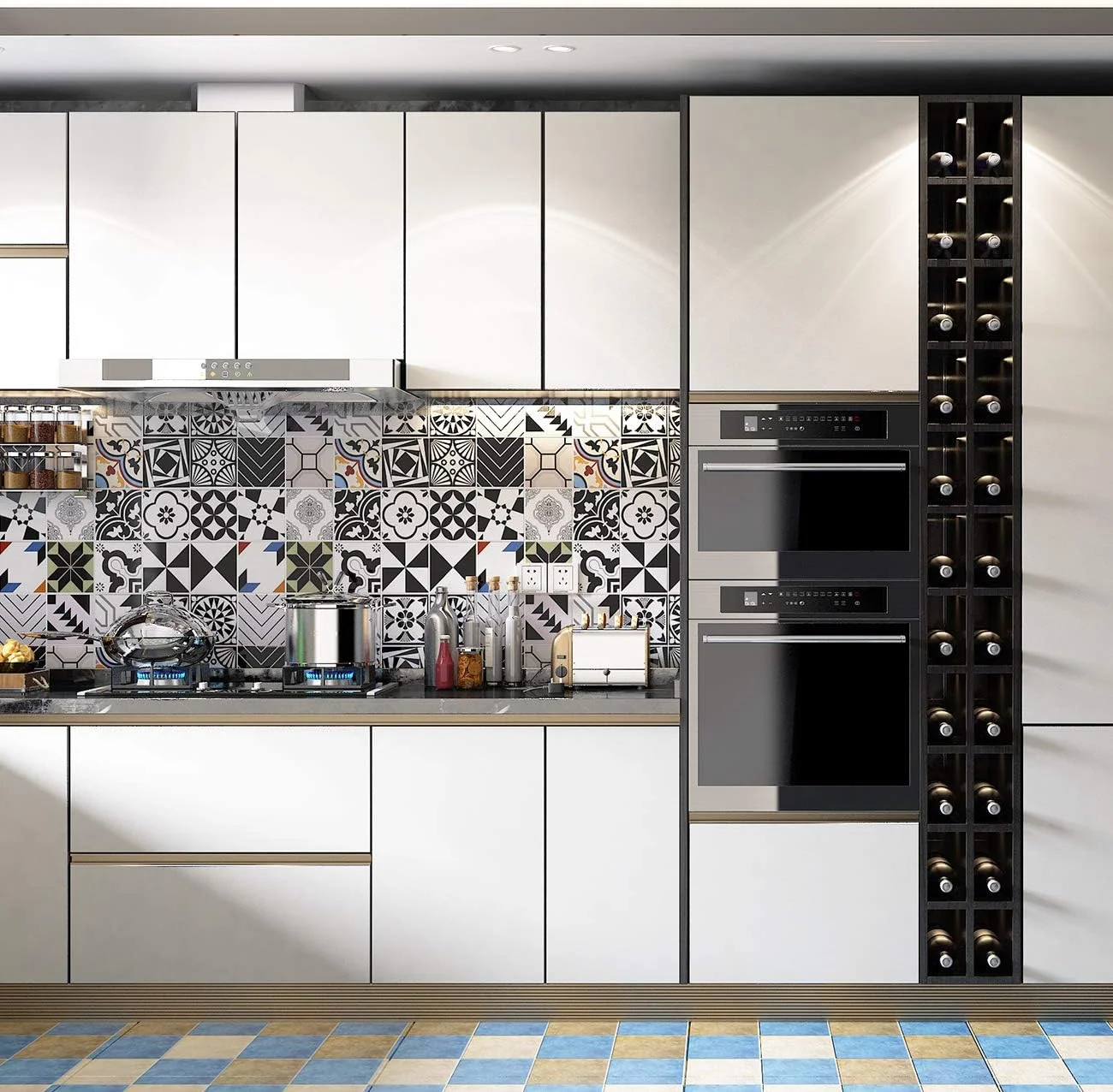 کاغذ دیواری کرم سفید مات FunStick، رول کاغذ دیواری وینیل ضخیم، ضد آب، خود چسب، قابل جابجایی برای کابینت، کشو، میز، 30cm x 508cm