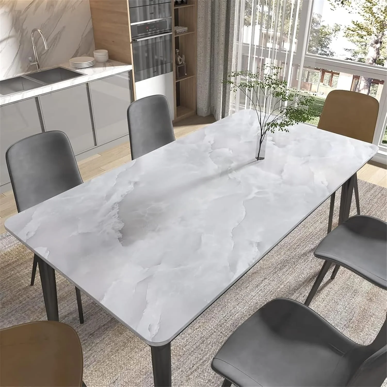 کاغذ دیواری طرح مرمر خود چسب، کاغذ گرانیتی ضد آب، مناسب پوشش سطوح، روکش مبلمان قدیمی، کانتر، آستر قفسه آشپزخانه (60x200 سانتی متر)