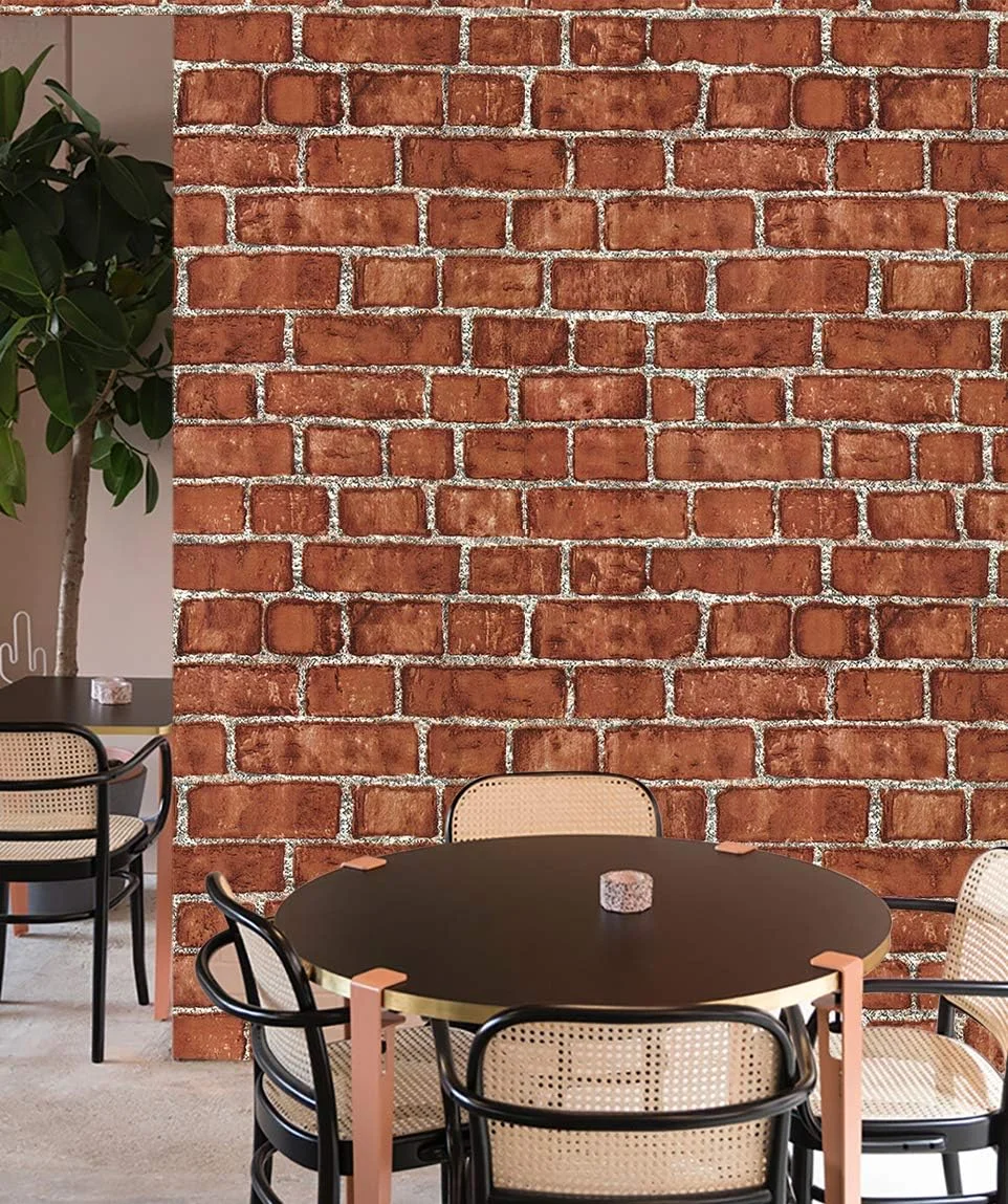 کاغذ دیواری طرح آجر JLHOUSE، برچسب خود چسب، ضد آب برای کانتر آشپزخانه، ۴۵ سانتی متر در ۳۰۰ سانتی متر