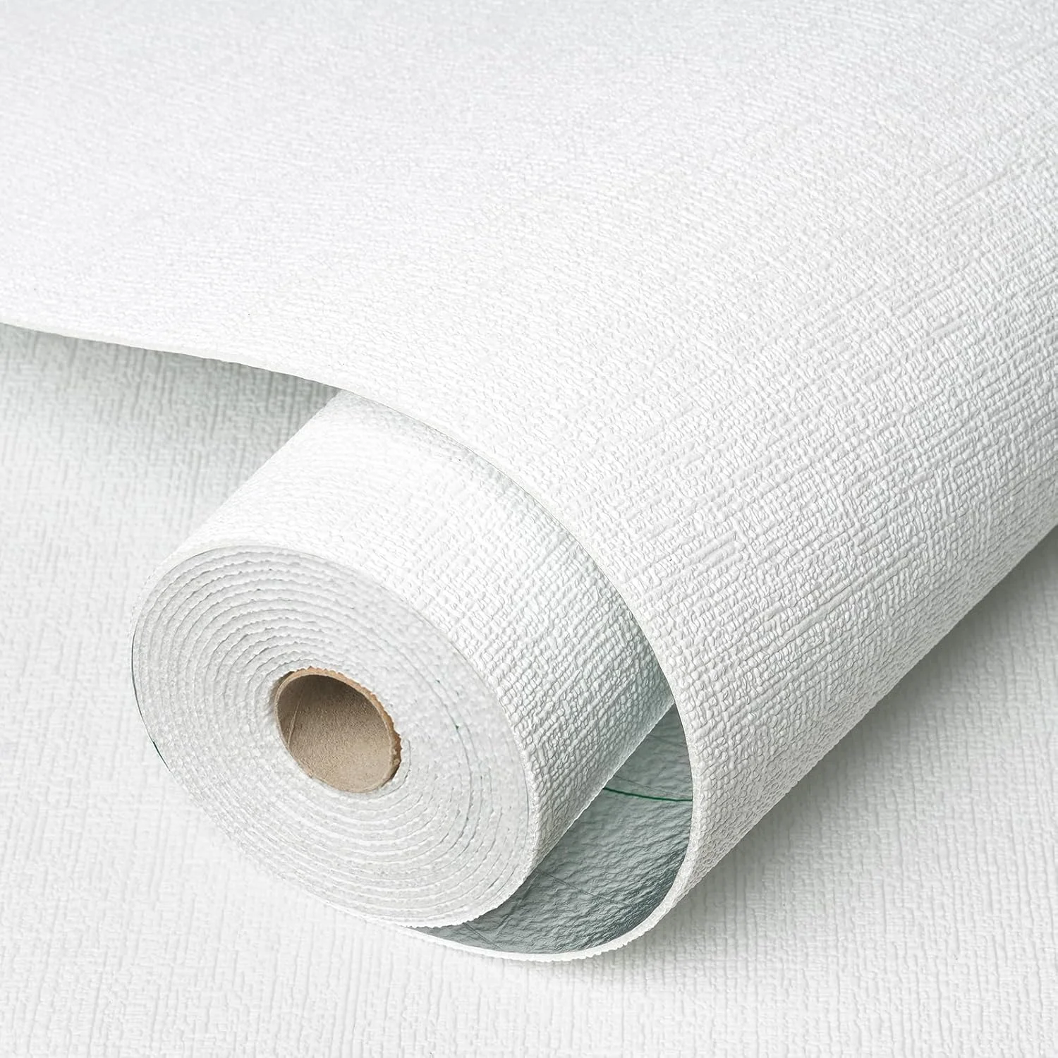 کاغذ دیواری ضخیم LaCheery با قابلیت چسبندگی بالا برای دیوارهای بافت دار، کاغذ دیواری بافت دار سفید، کاغذ دیواری فوم خود چسب برای دیوار حمام، اتاق خواب، اتاق نشیمن، روکش دیوار، رول ورق PVC ضد آب 44.45cmx300cm